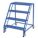 LADDER, ROLLING/4-STEP/OPEN GRIP/58 ° /350 LB LD CAP, 34-5/16X40X38-5/16 IN, BLUE, STEEL