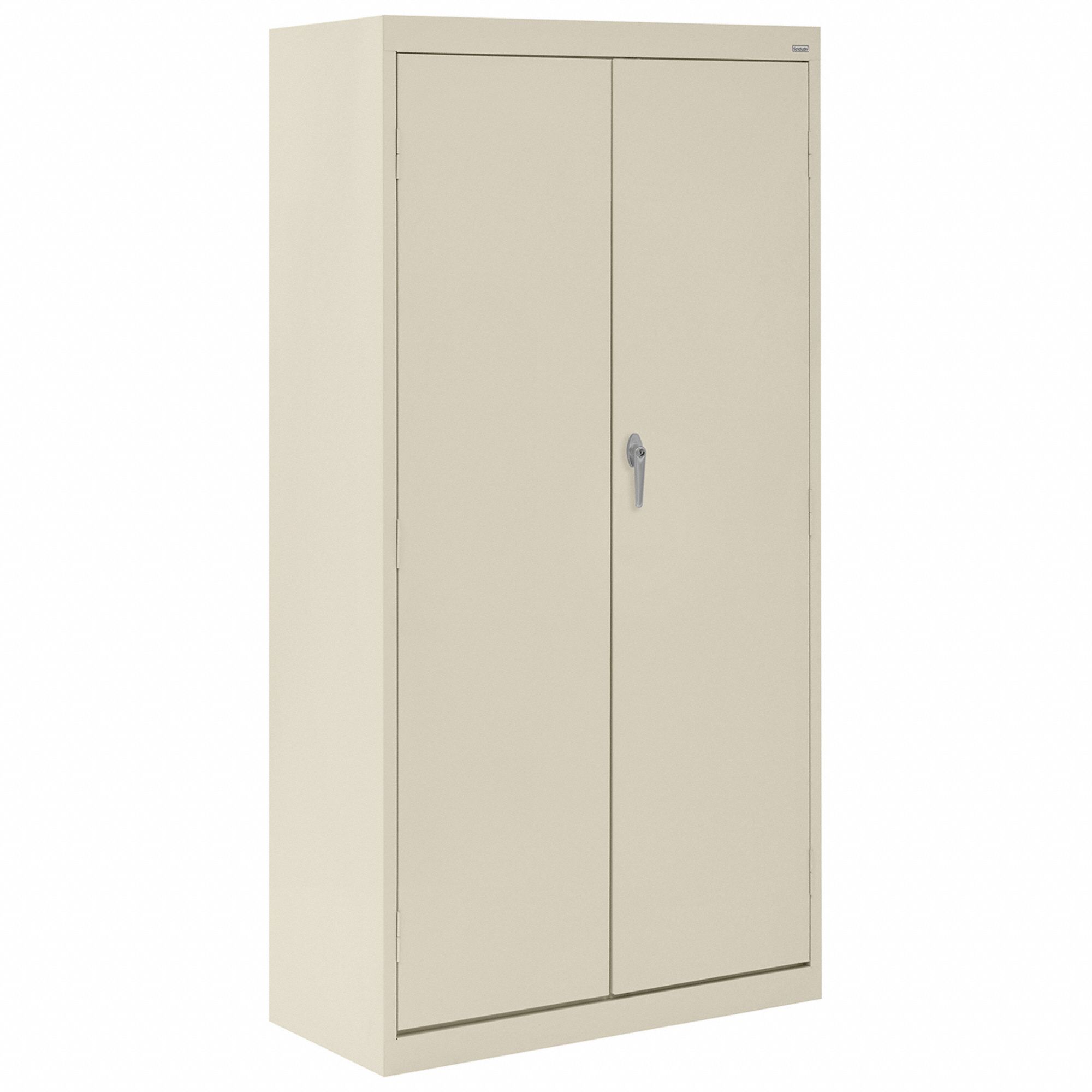 Storage Cabinet: 30 in x 18 in x 72 in, Swing  Handle & Keyed, 24 ga Panel Thick, Frame
