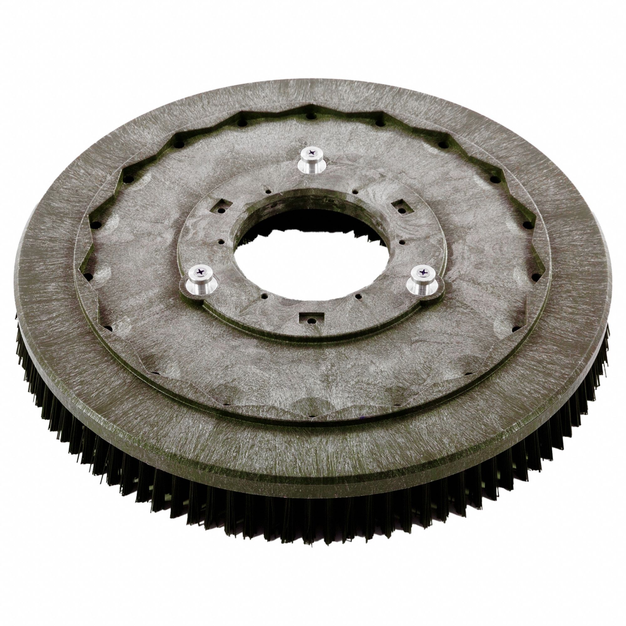 Rotary Brush: Round, 20 in Brush Dia, For Machine Size 20 in, Polypropylene, Black