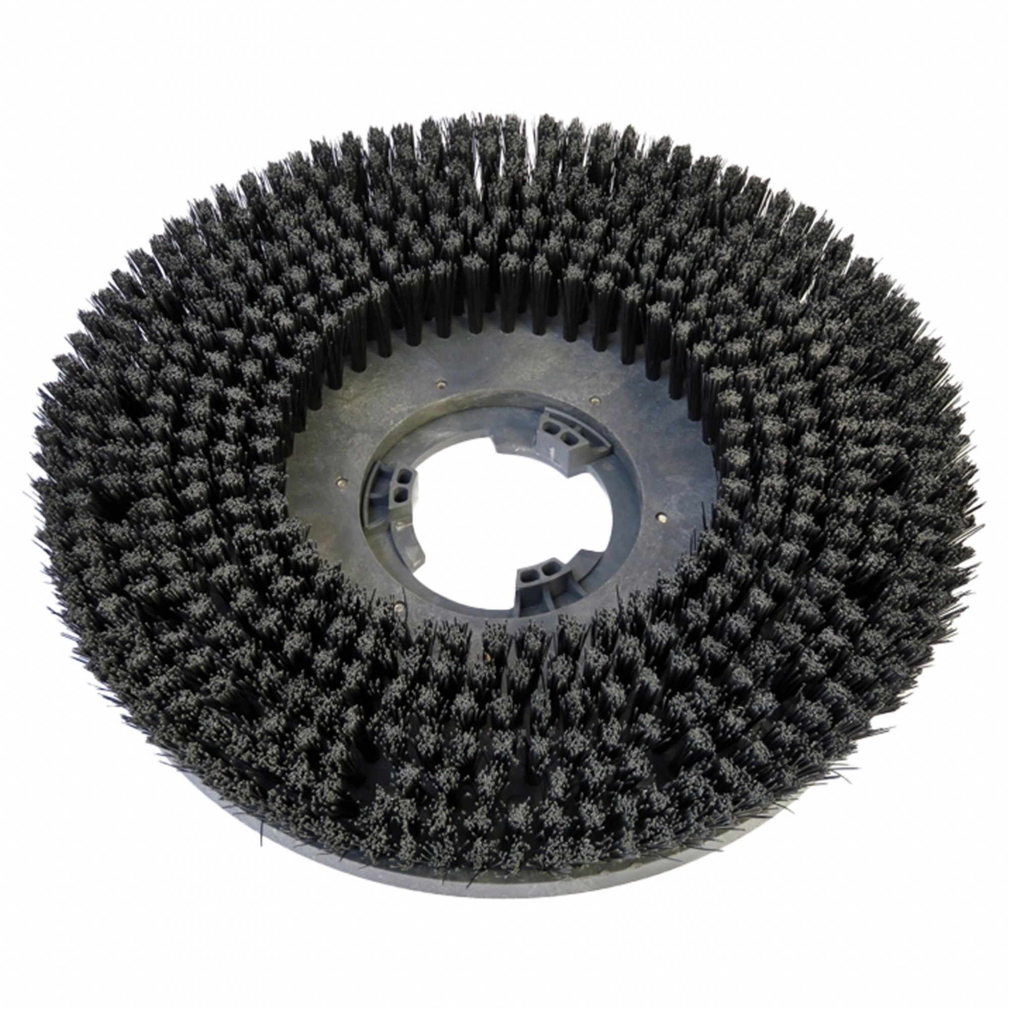 Rotary Brush: Round, 15 in Brush Dia, For Machine Size 15 in, Polypropylene, Black