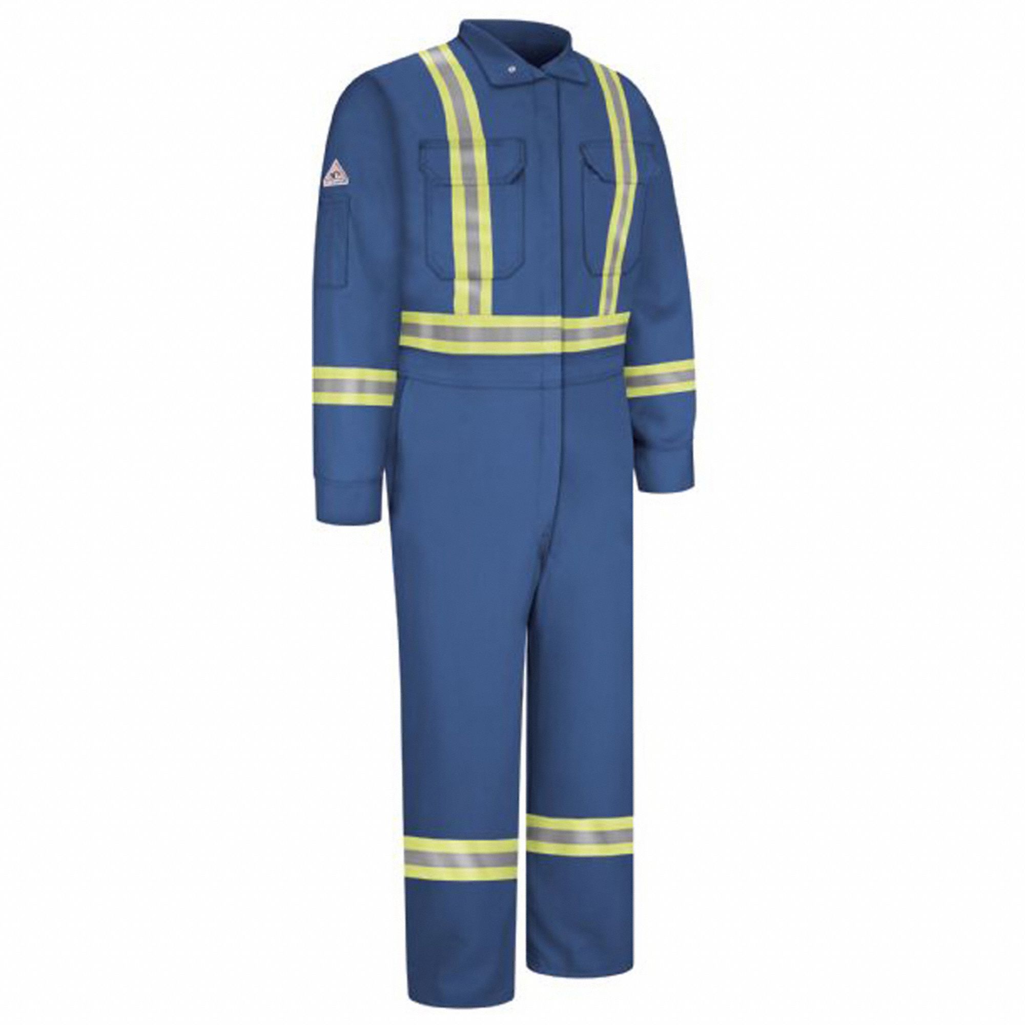 COVERALL, FR, SNAP CUFF, ZIPPER, 9OZ, ROYAL BLUE, 46, FR COTTON