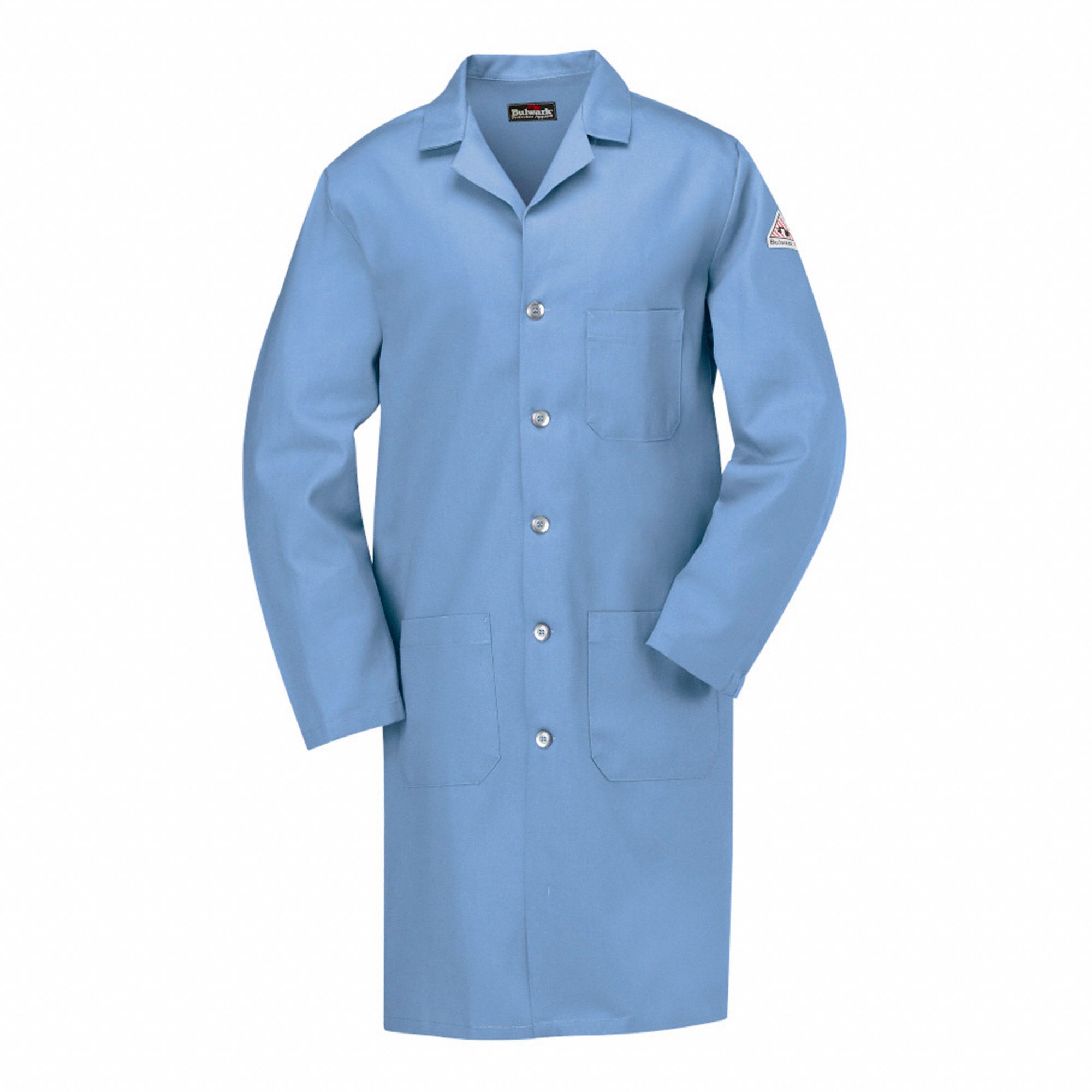 FR LAB COAT,LIGHT BLUE,MENS,41-1/2 IN L