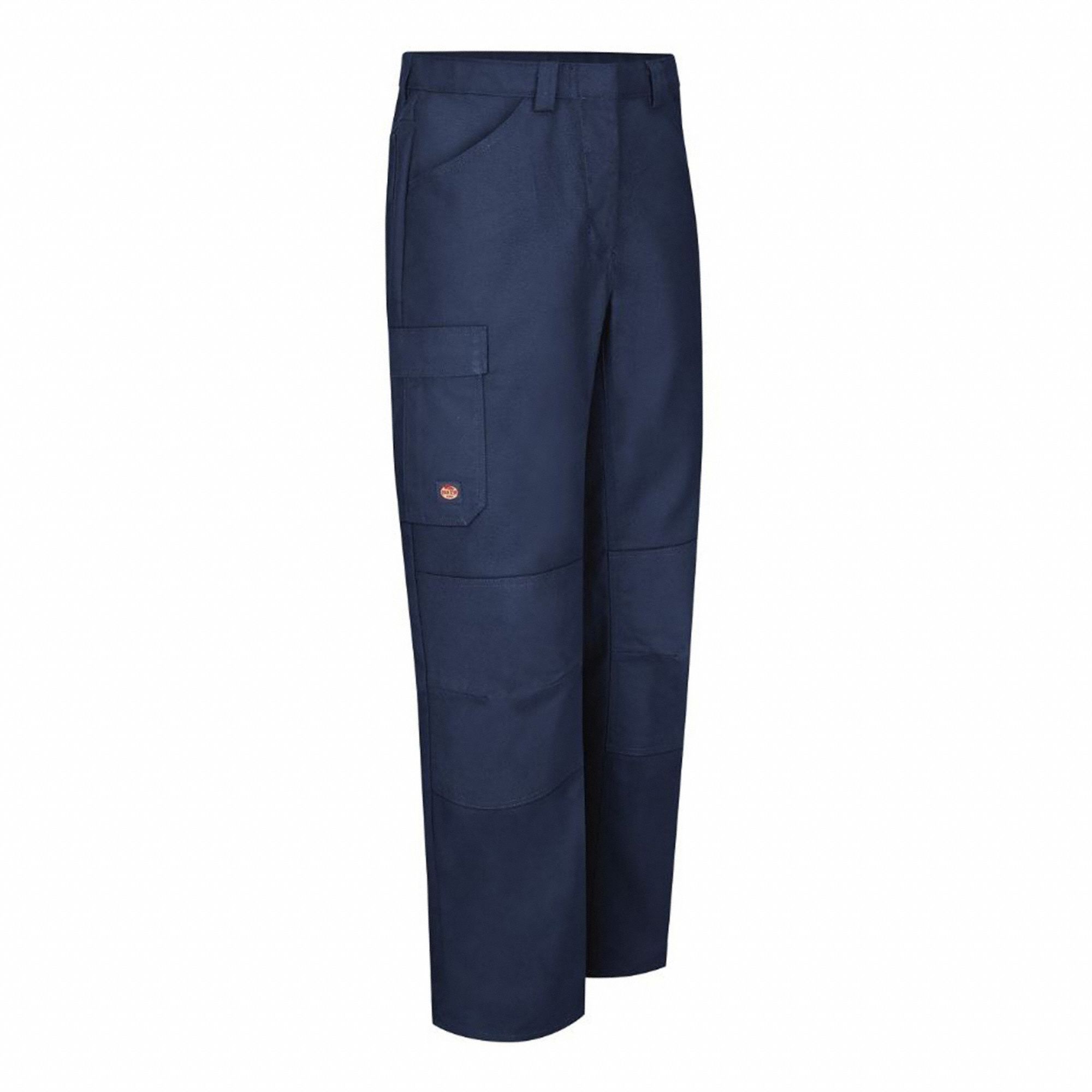 RED KAP MEN'S CARGO SHOP PANTS, NAVY, RELAXED FIT/STRETCH, ZIPPER, CANVAS, 38  X 34 IN, 8 OZ - Work Pants, Overalls & Shorts - VFIPT2ANV38W34I