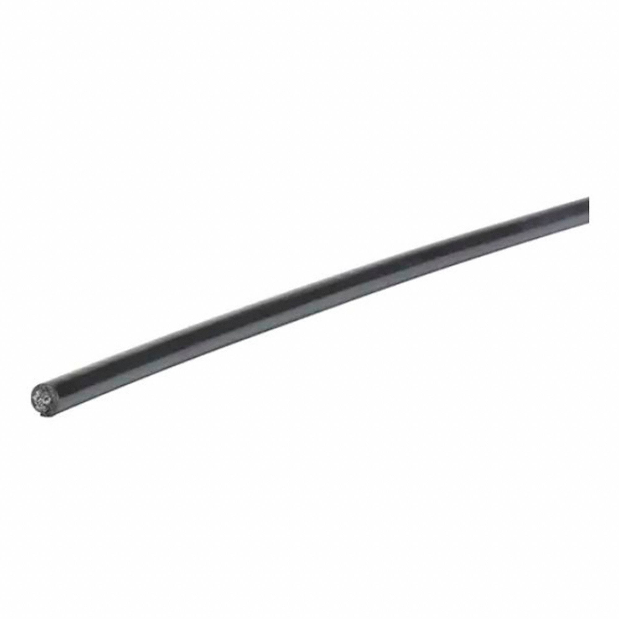 WIRE ROPE, GALVANIZED, 7 X 7 BLACK PVC 1/16 IN TO 3/32 IN