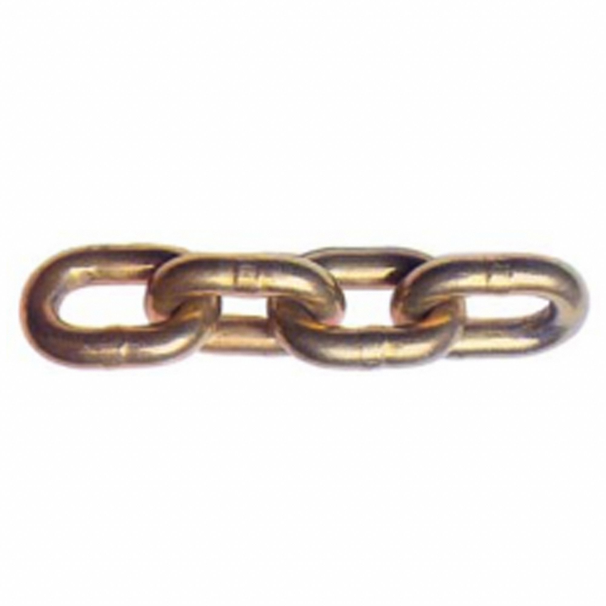 CHAIN, IMPORT, GRADE 70, TRADE SIZE 3/8 IN, 200 FT, GOLD CHOROMATE PLATED