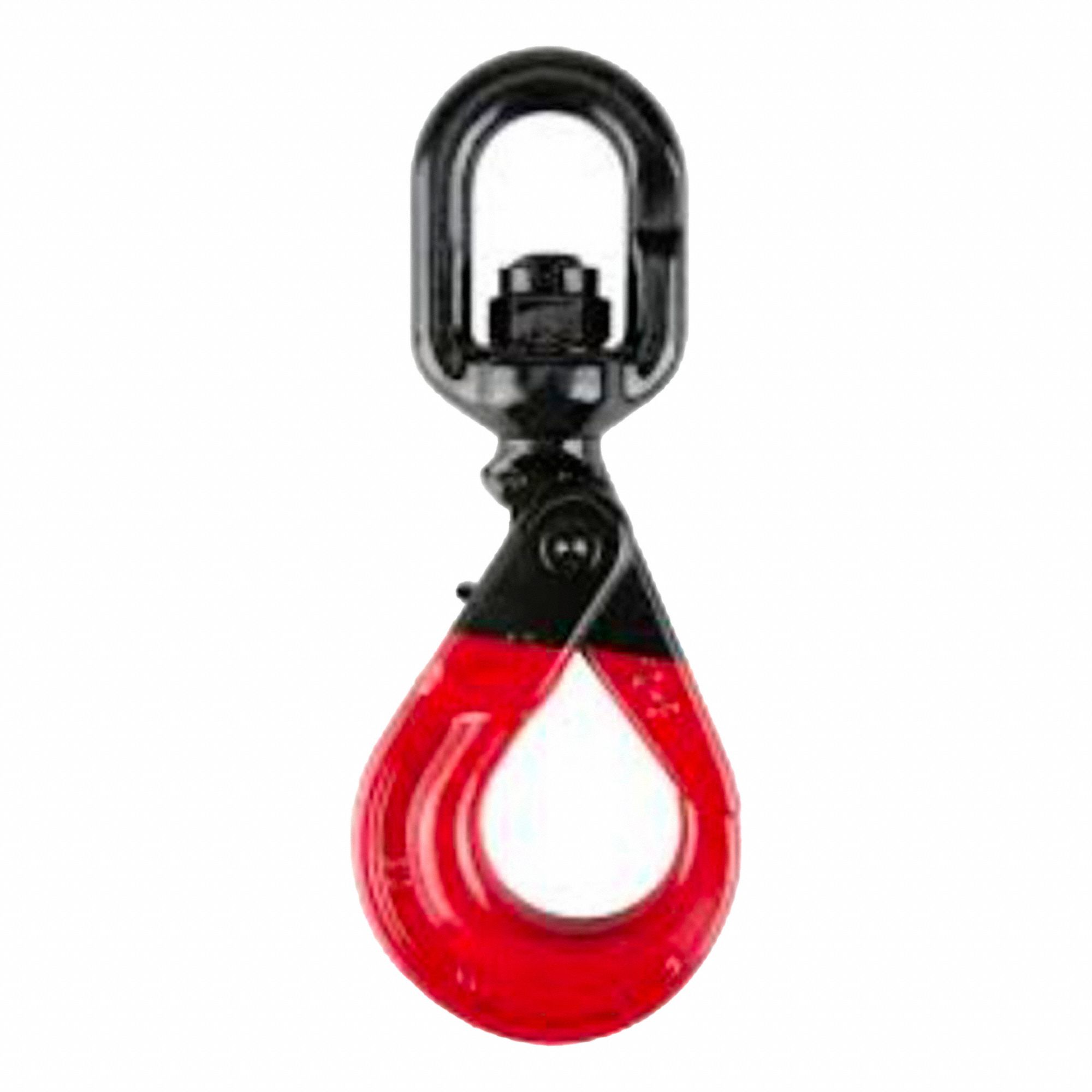 SELF LOCKING SWIVEL HOOK, ALLOY STEEL, 7,100 LB LOAD LIMIT
