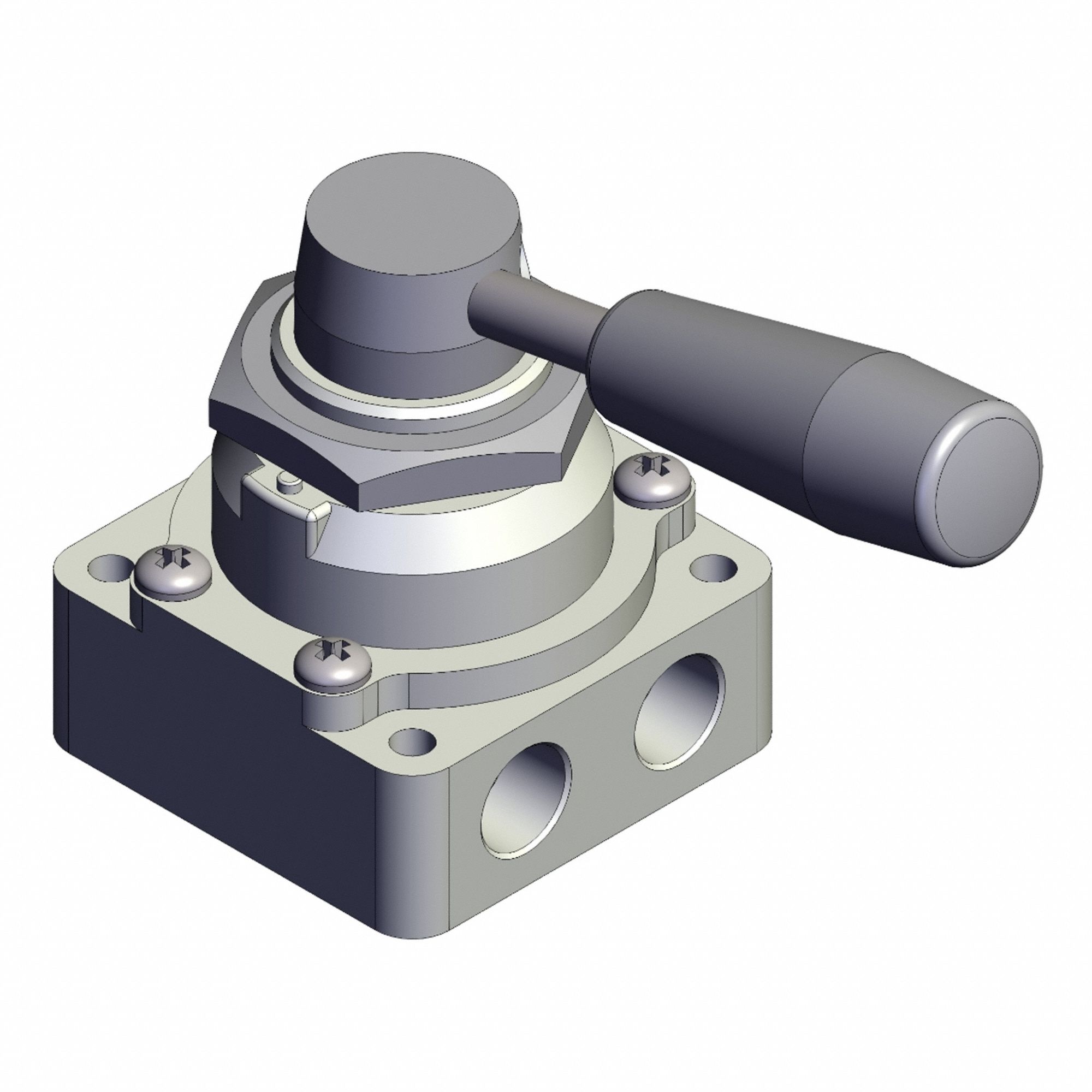 Hand Valve: VH Series, Lever Actuator, 1/4 in BSPT, Panel-Mounted/Side-Ported Body
