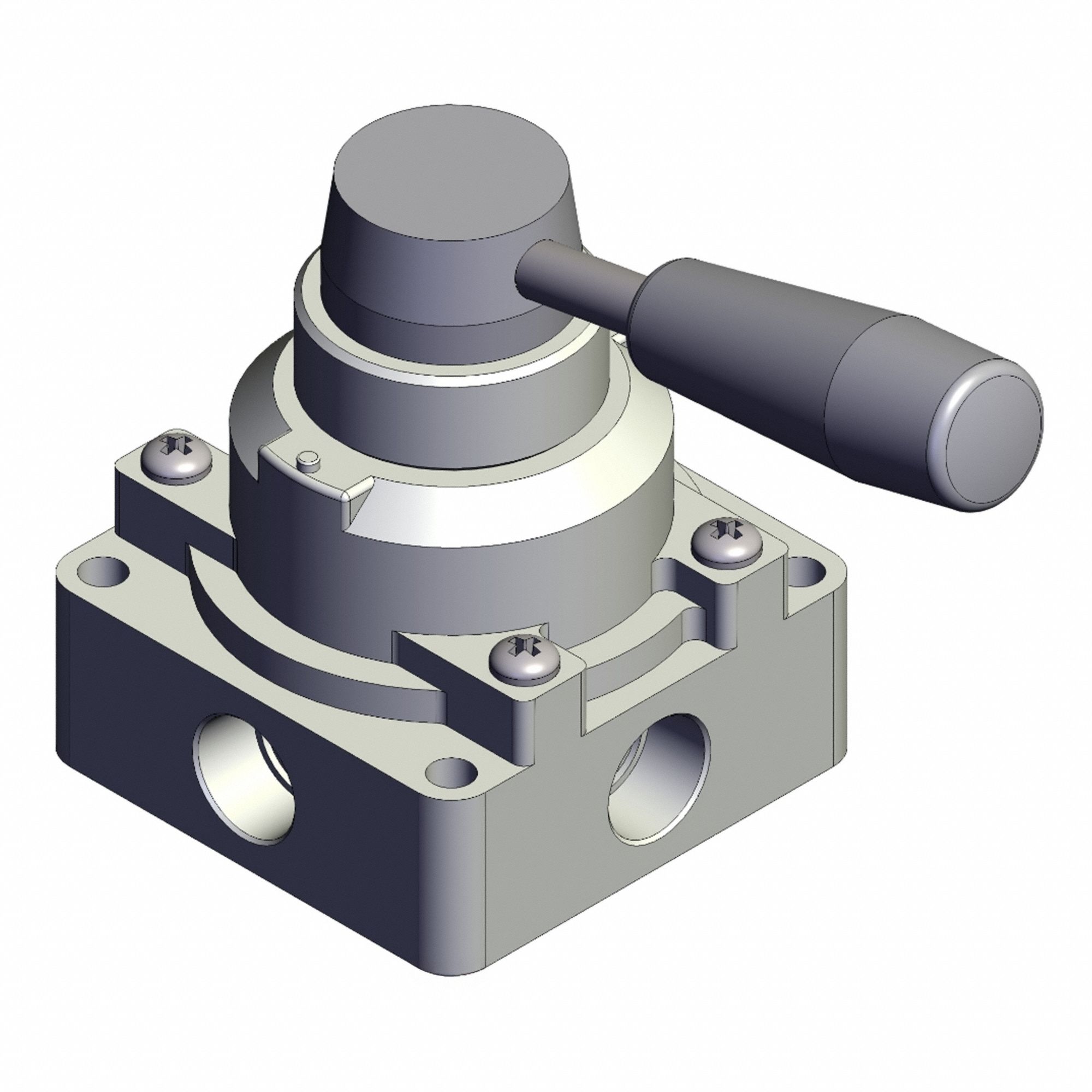 Hand Valve: VH Series, Lever Actuator, 3/8 in BSPT, Side-Ported Body, 1 MPa Op Pressure -  Max