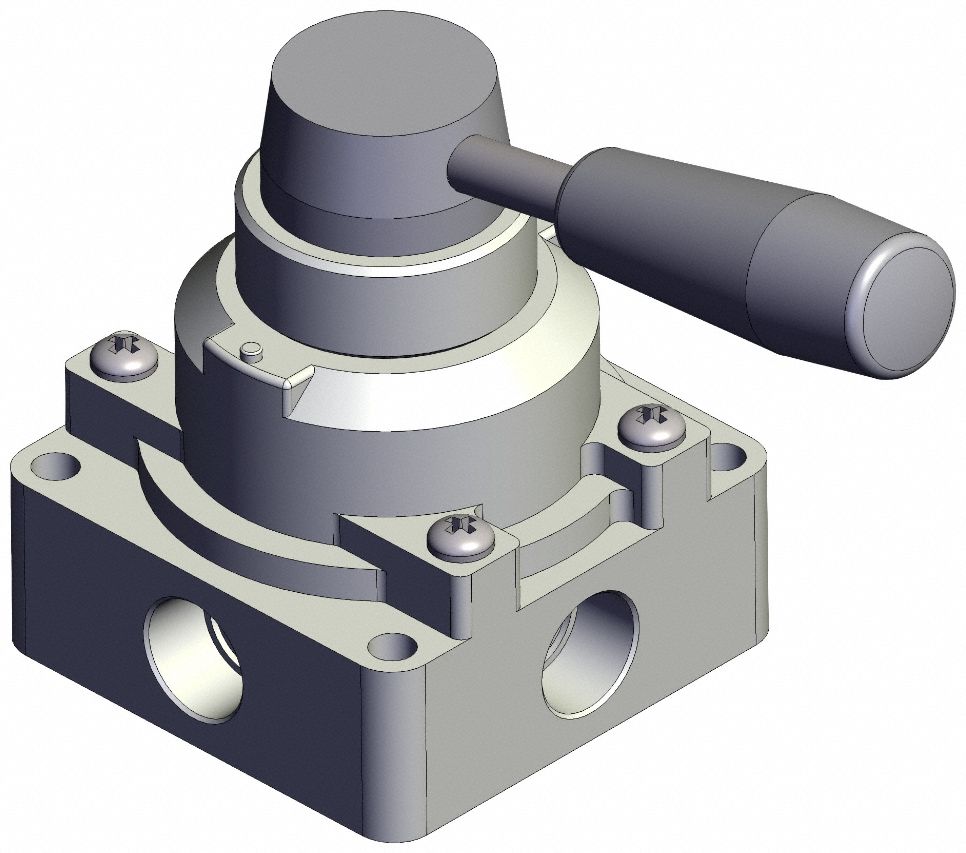 Hand Valve: VH Series, Lever Actuator, 3/8 in NPT, Side-Ported Body, 1 MPa Op Pressure -  Max