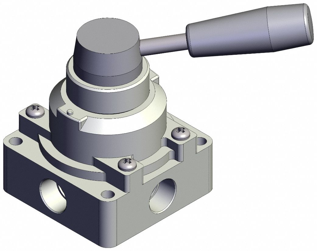 Hand Valve: VH Series, Lever Actuator, 3/8 in NPT, Side-Ported Body, 1 MPa Op Pressure -  Max