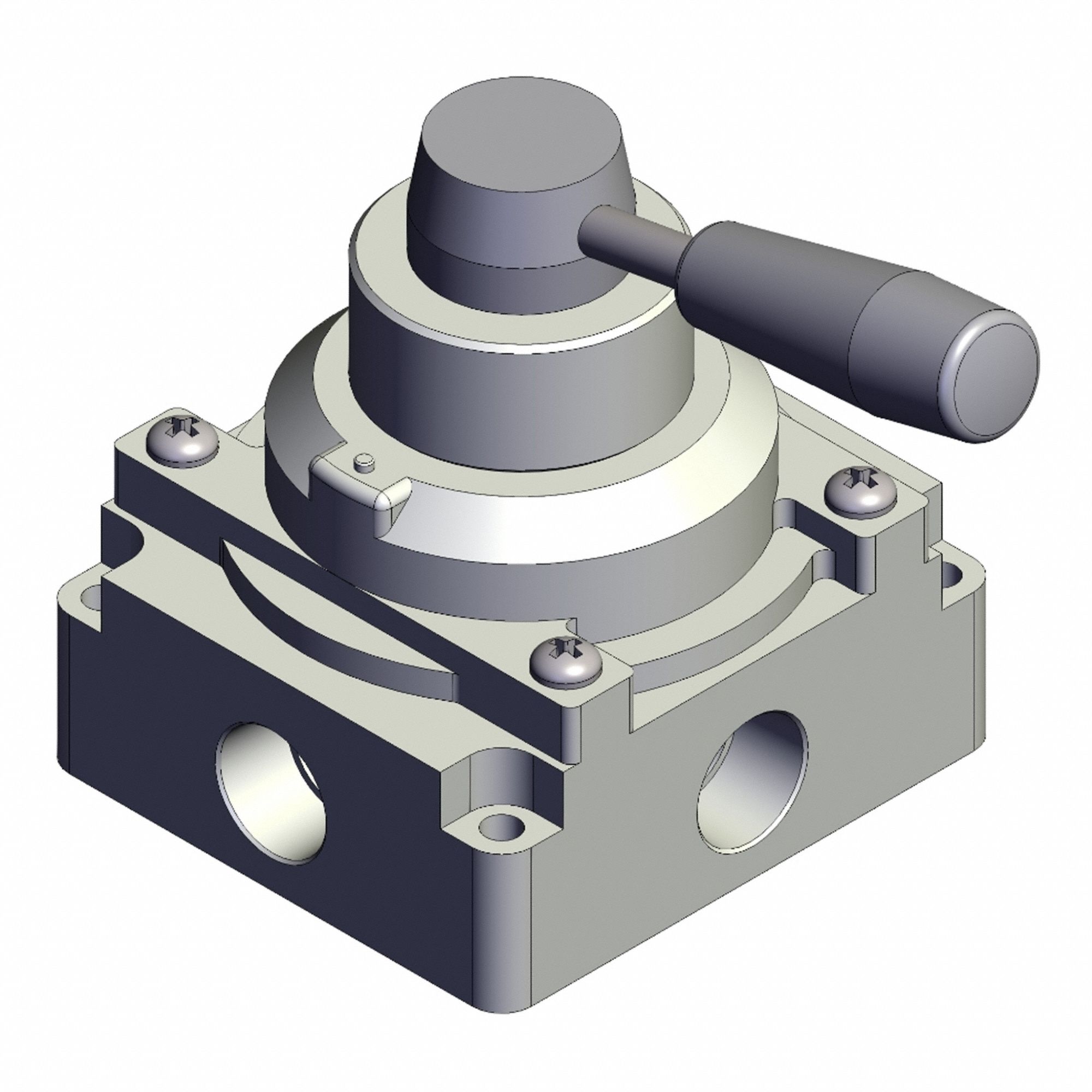 Hand Valve: VH Series, Lever Actuator, 1/2 in NPT, Side-Ported Body, 1 MPa Op Pressure -  Max