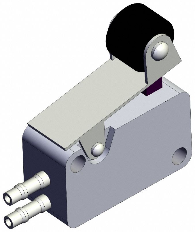 Shuttle Valve: VM1000 Series, Roller Actuator, 3 Ports, 4 mm Push-On, Side-Ported Body