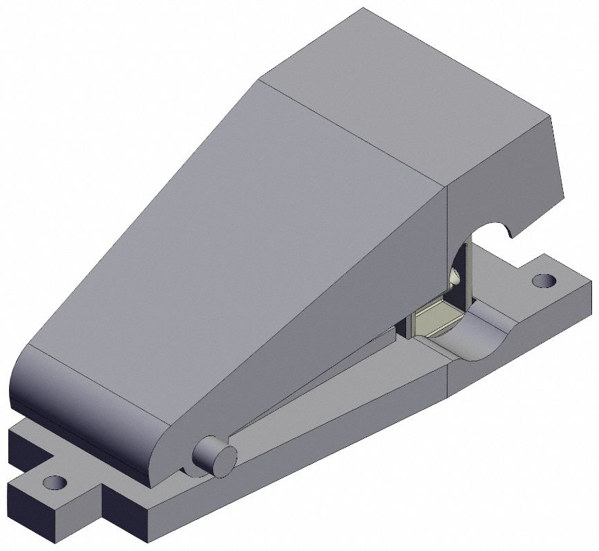 Shuttle Valve: VM200 Series, Foot Pedal Actuator, 2 Ports, 1/4 in NPT, 1 MPa Op Pressure -  Max
