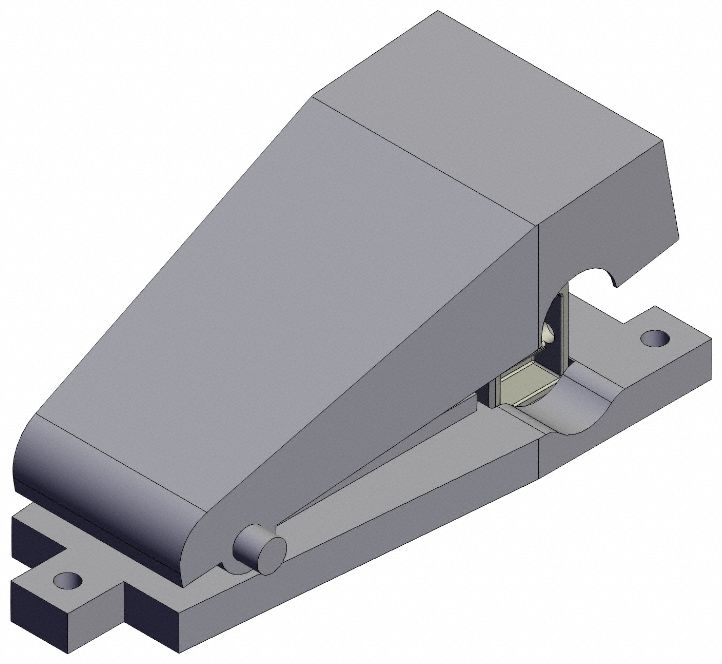 Shuttle Valve: VM200 Series, Foot Pedal Actuator, 3 Ports, 1/4 in NPT, 1 MPa Op Pressure -  Max