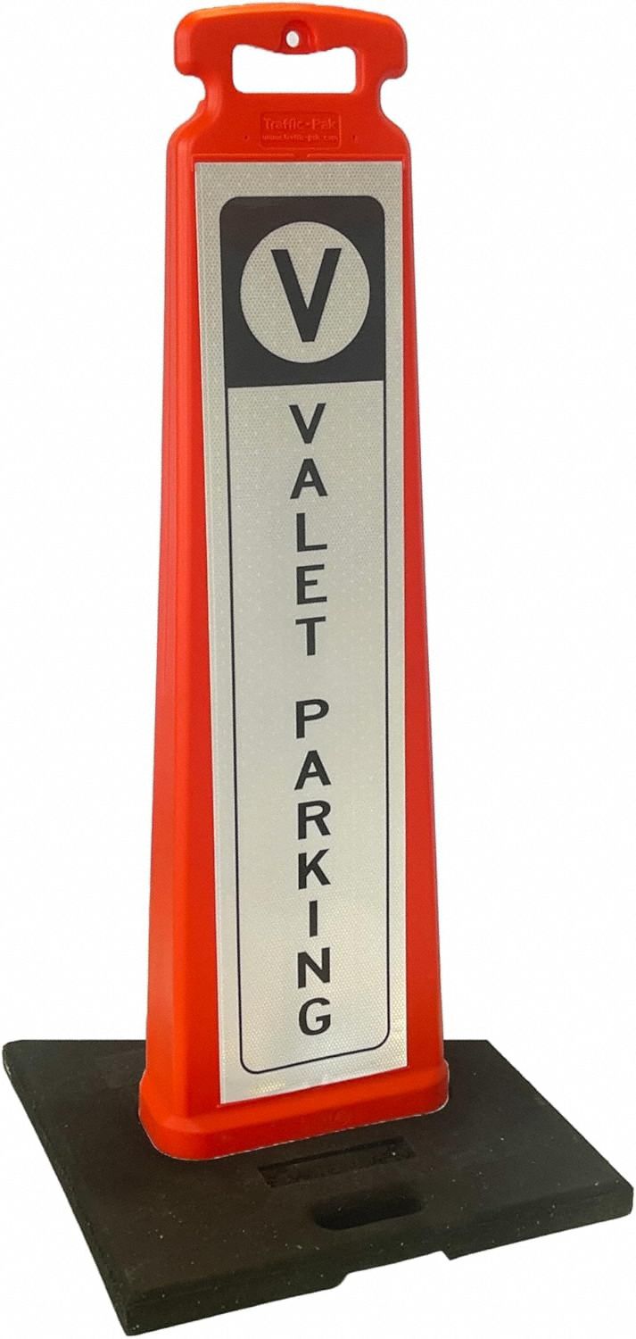 Vertical Panel Kit: MUTCD, Engineer, 45 in Ht, Grabber Top, 22 lb Wt, 12 in Dia, Reflective, White