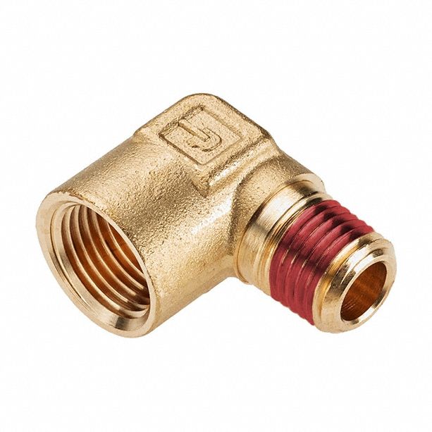 Pipe Fitting: Brass, 3/8 in x 1/4 in Fitting Pipe Size, Female NPT x Male NPT