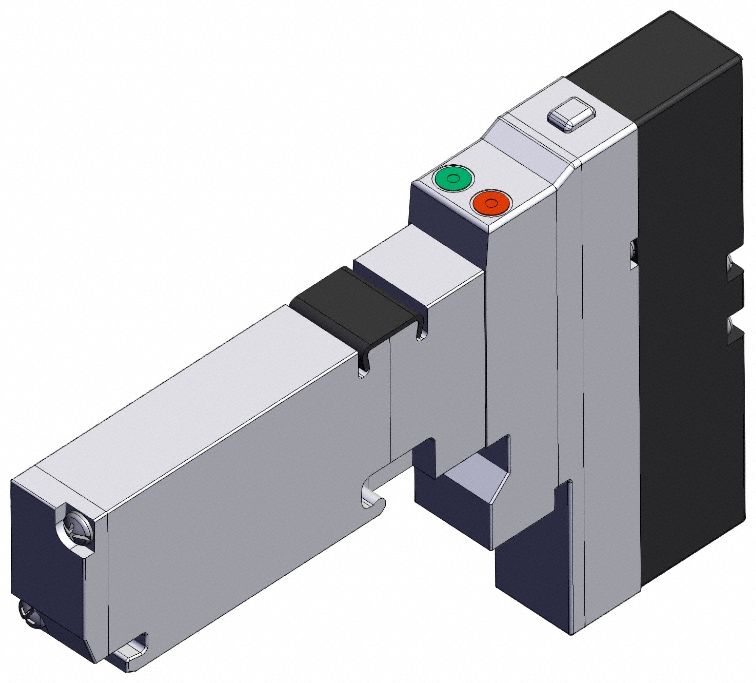 Solenoid Valve: Double Solenoid, Five-Way / Four-Position, 8.57 scfm Flow Rate - Max, Plug-In