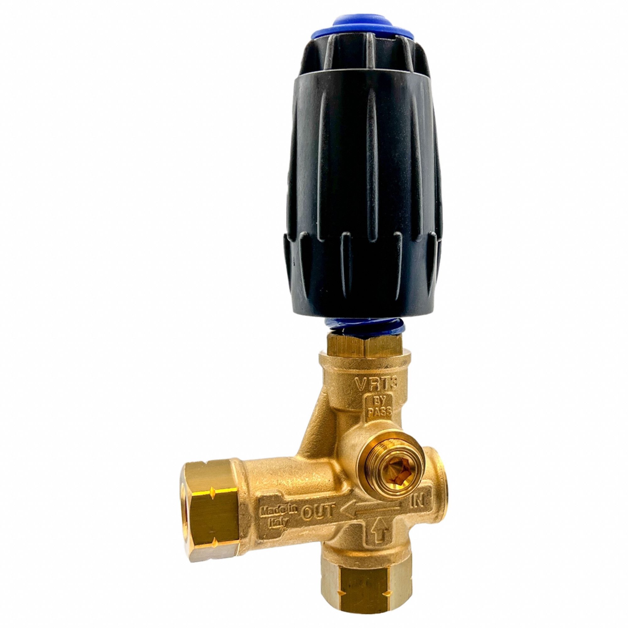 Valve: 3/8 in Bypass Connection Size, Brass, 3, 650 psi Max. Op Pressure, 6 3/4 in Overall Ht