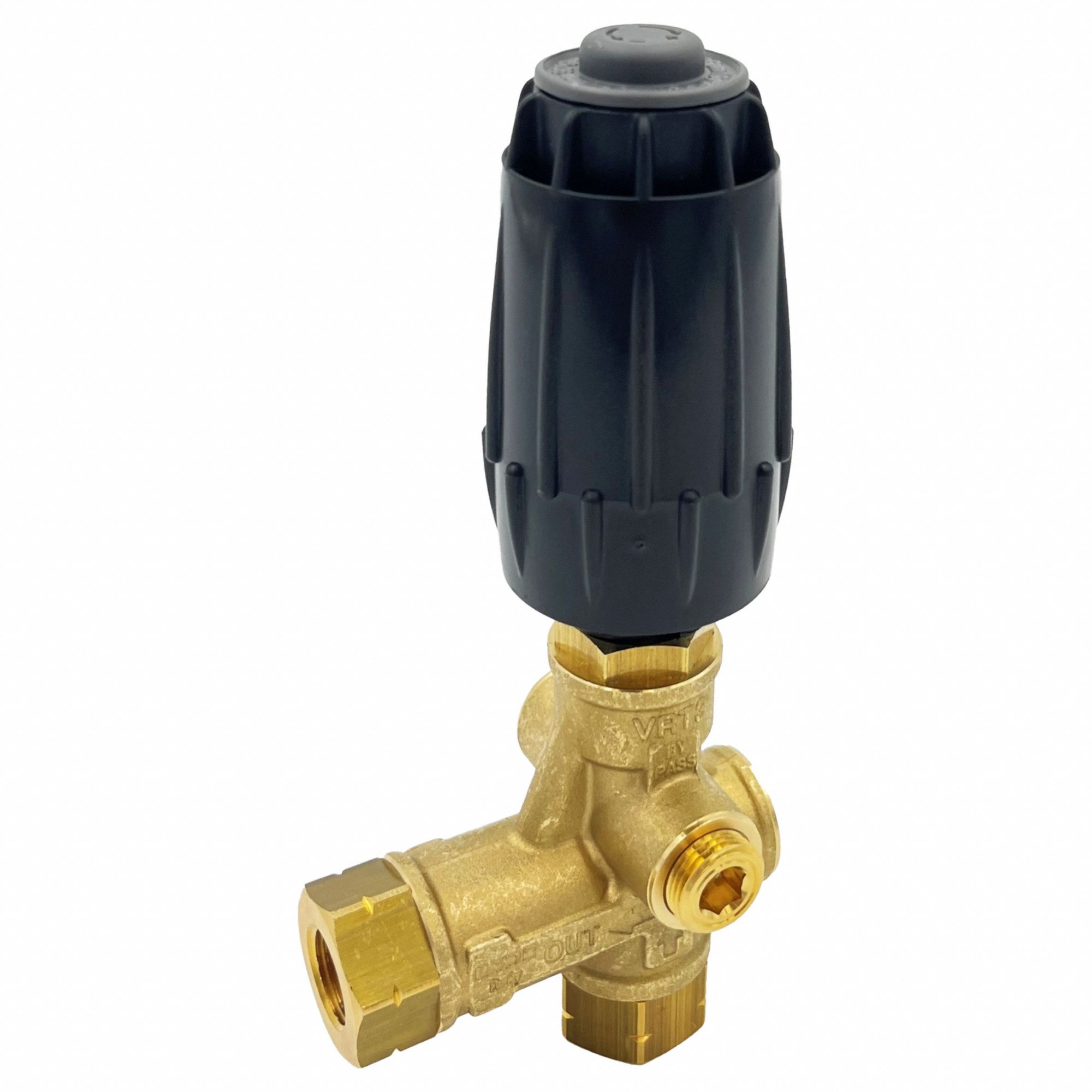 Valve: 3/8 in Bypass Connection Size, Brass, 4, 500 psi Max. Op Pressure, 6 3/4 in Overall Ht
