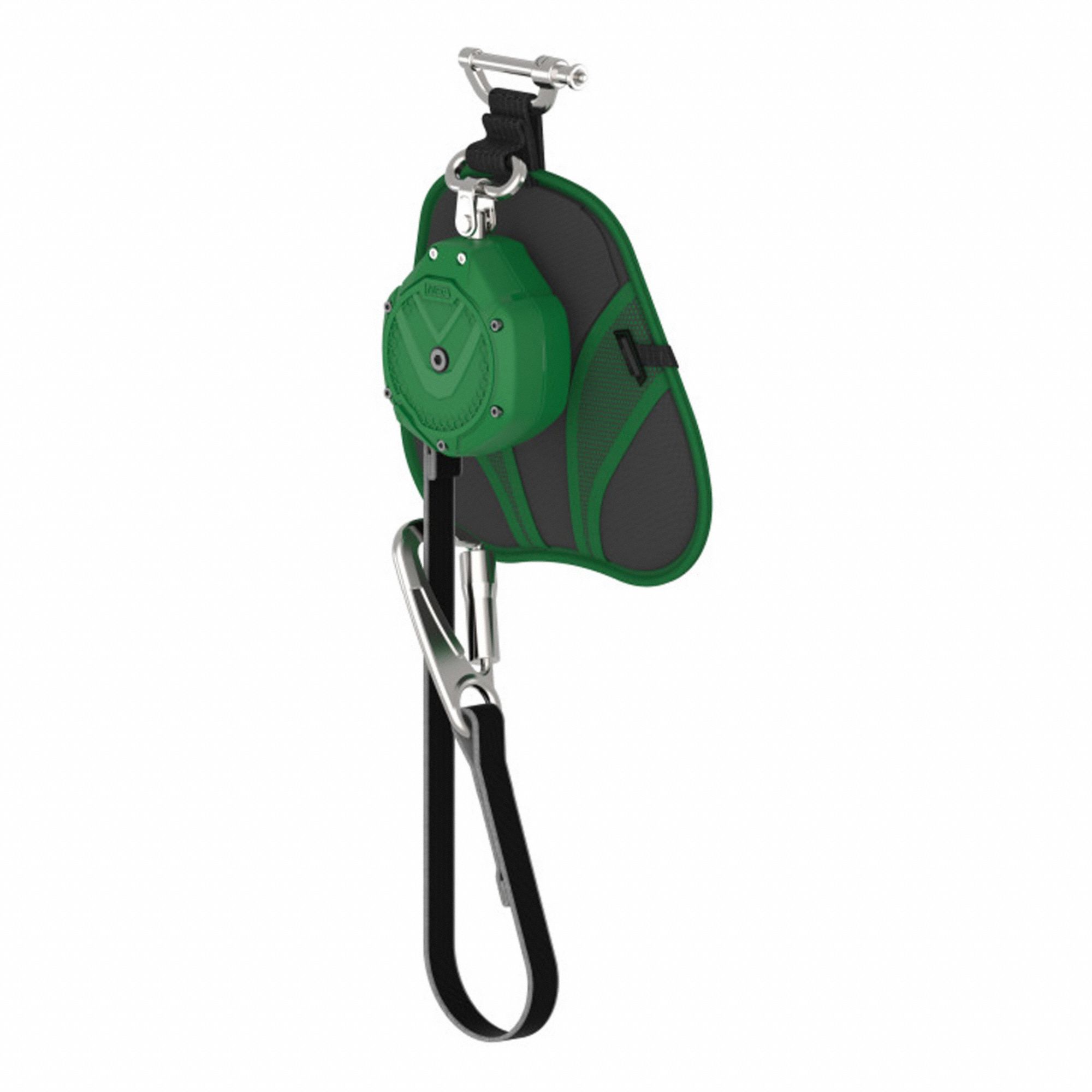 Self-Retracting Lifeline: Steel Tie-Back Anchor, Harness Aluminum Carabiner, 6 ft Line