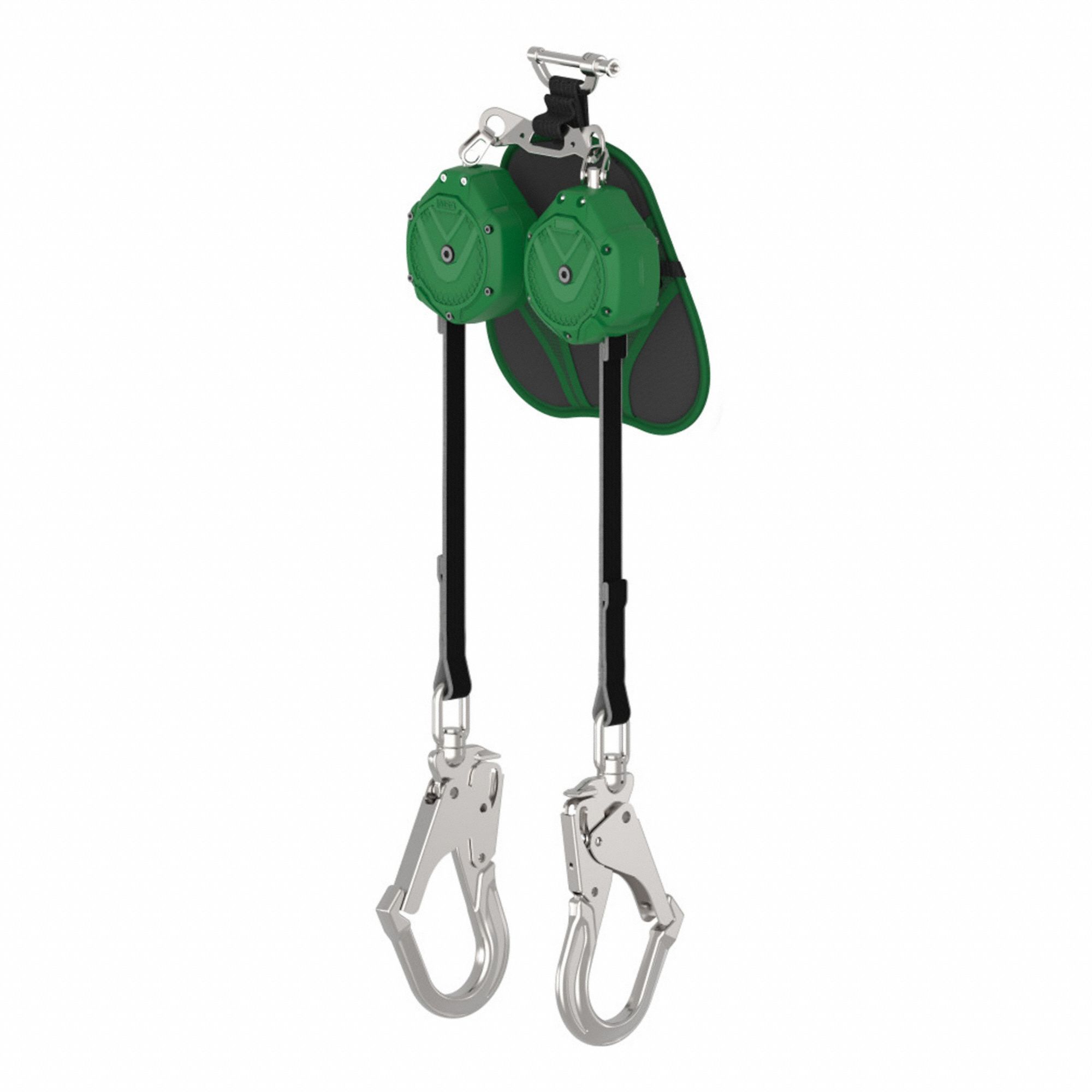 Self-Retracting Lifeline: 2 1/2 inAluminum Rebar Hook Anchor, 2 legs, 6 ft Line