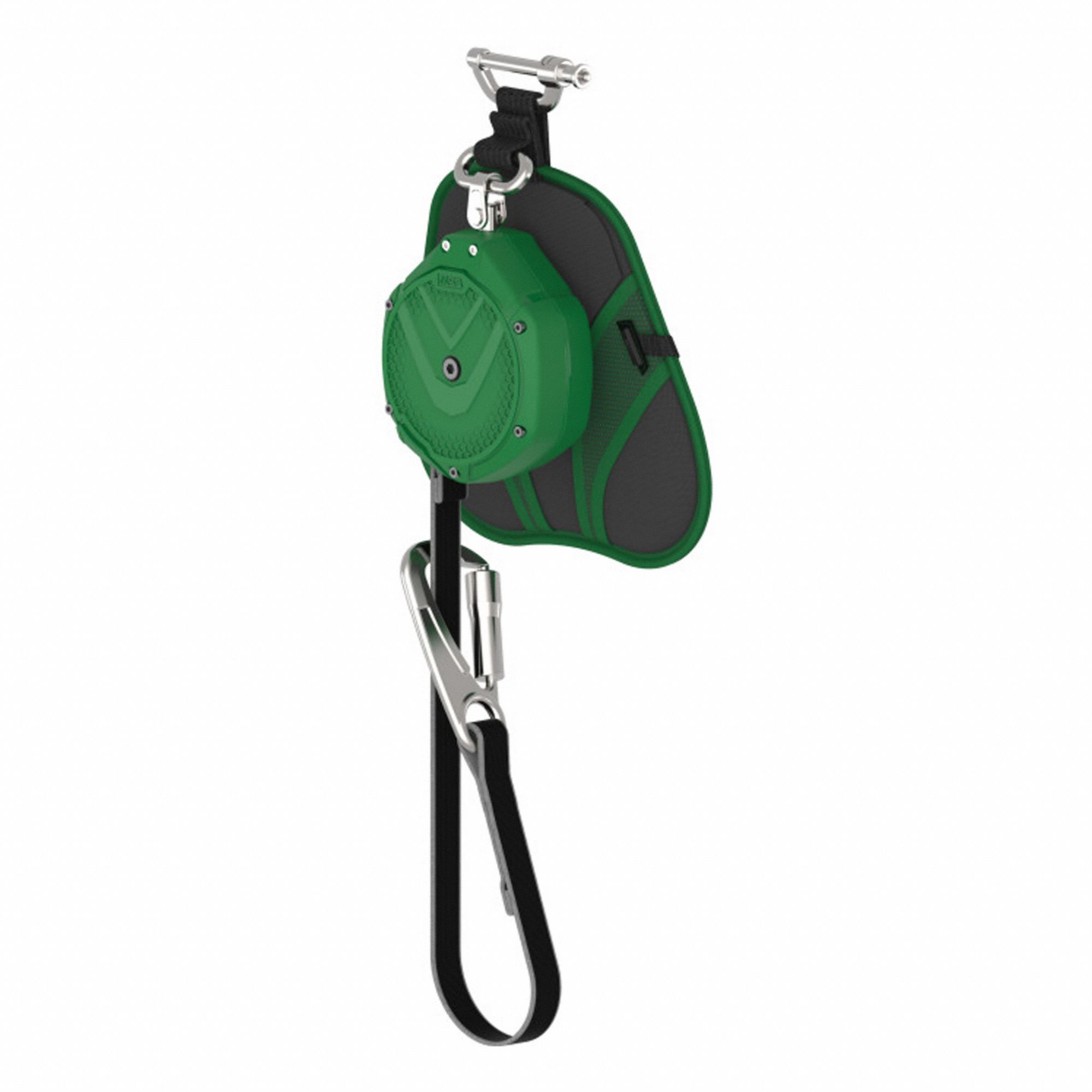 Self-Retracting Lifeline: Steel Tie-Back Anchor, Harness Aluminum Carabiner, 10 ft Line