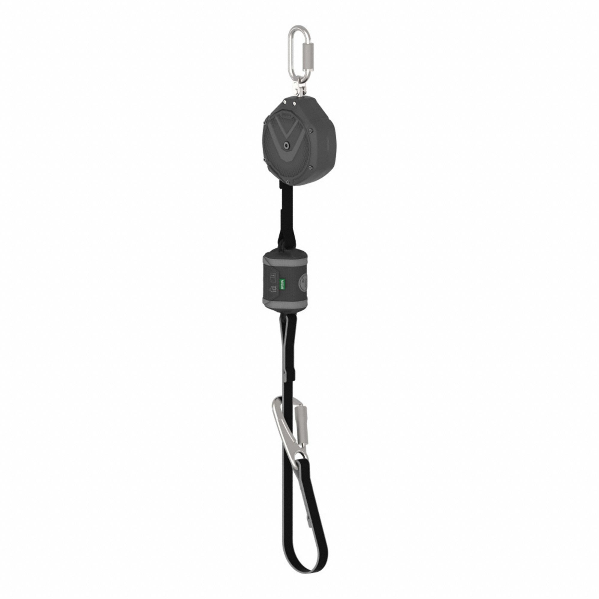 Self-Retracting Lifeline: Steel Tie-Back Anchor, Harness Steel Carabiner, 10 ft Line