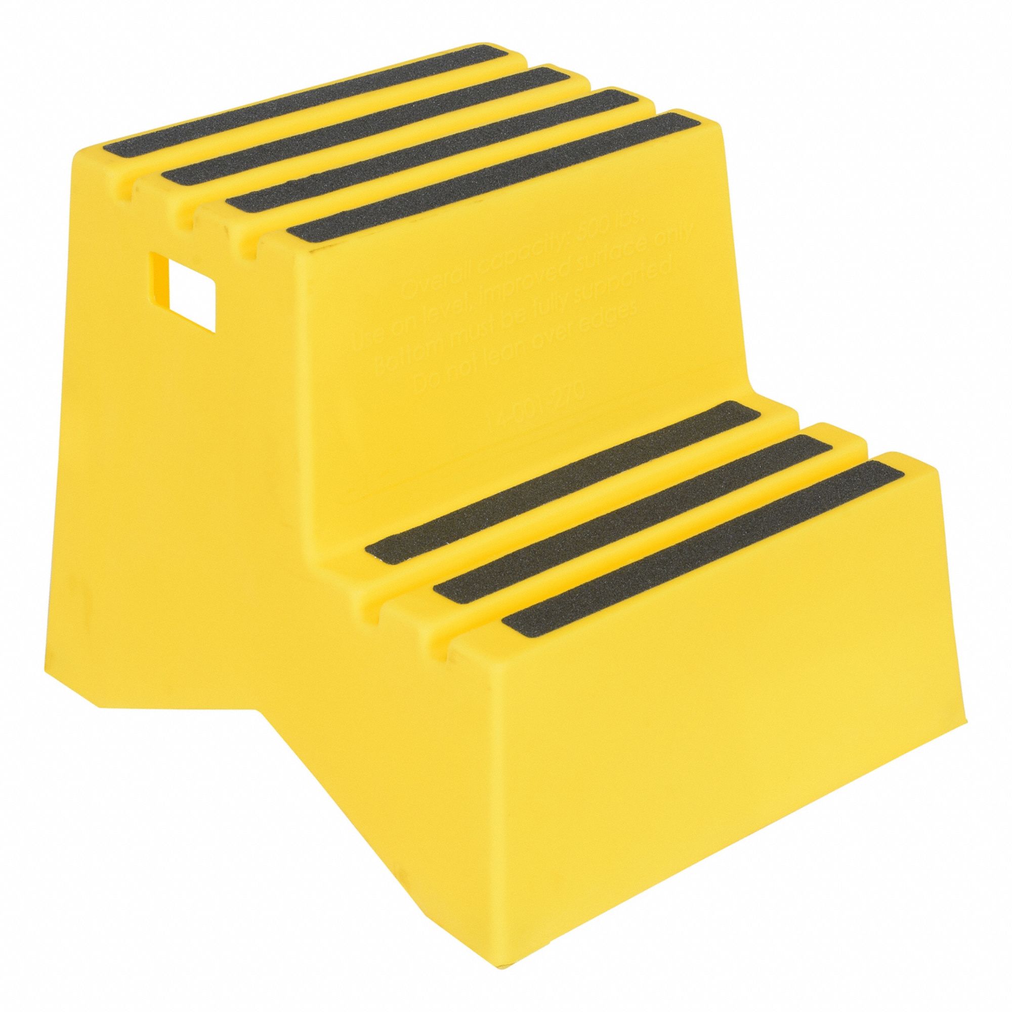 POLYETHYLENE STEP STOOL, YELLOW, 2 STEP, UNASSEMBLED