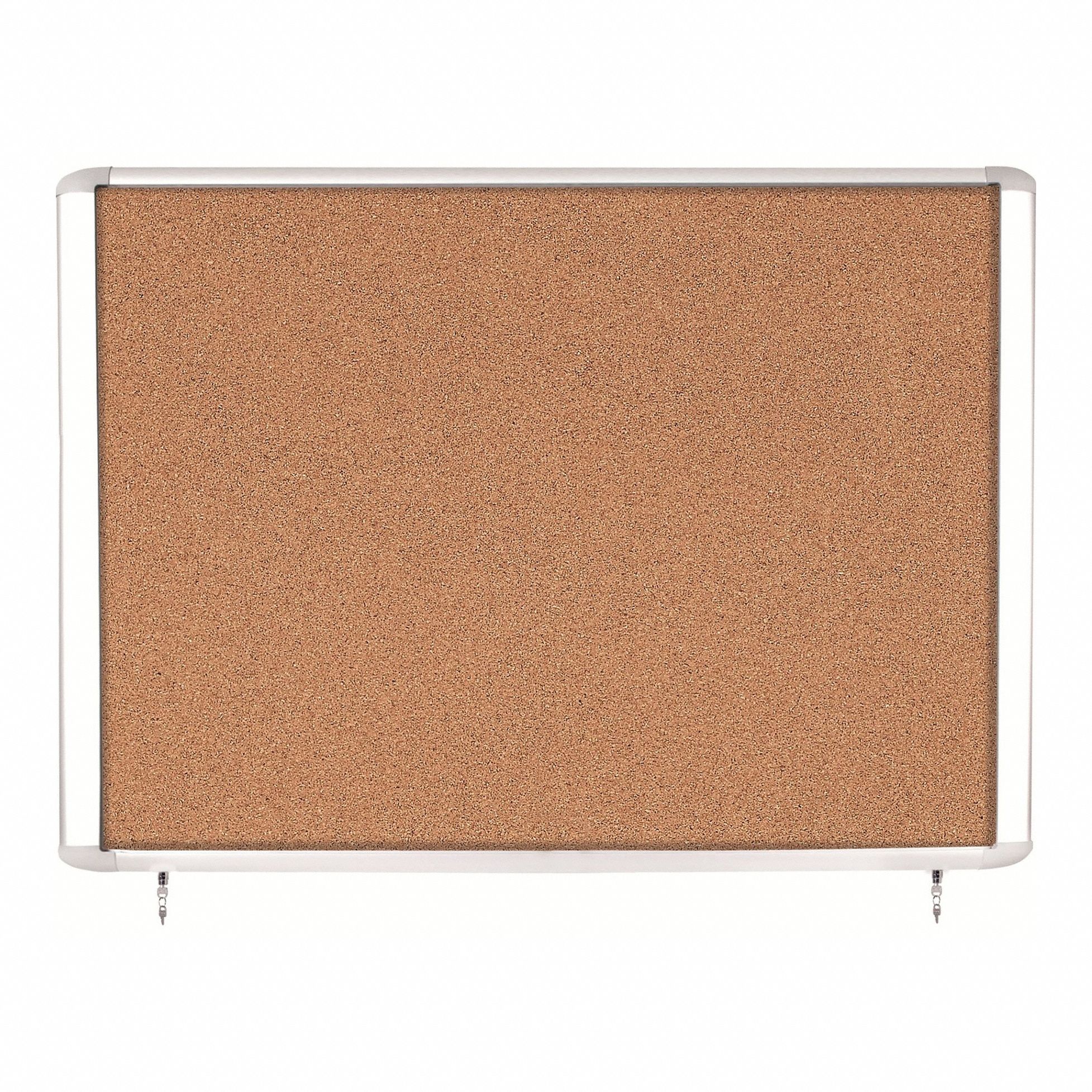 Enclosed Bulletin Board: Swing Door, Acrylic, 47 in Overall Ht, 38 5/16 in Overall Wd