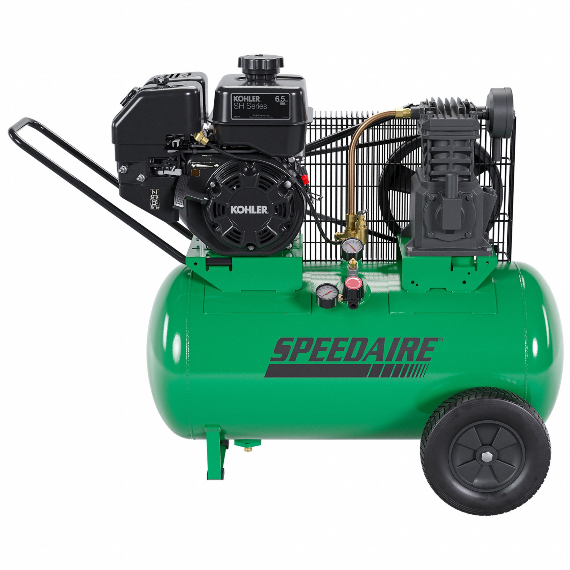 SPEEDAIRE, 1 Stage, 6.5 hp Engine, Portable Gas Powered Air Compressor