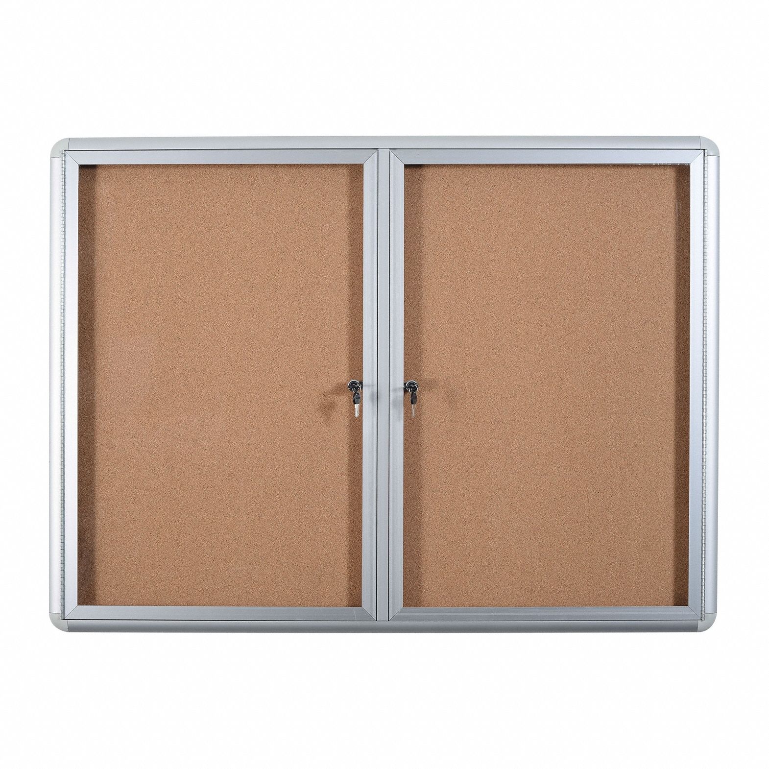 ENCLOSED BULLETIN BOARD,CORK,36 IN H