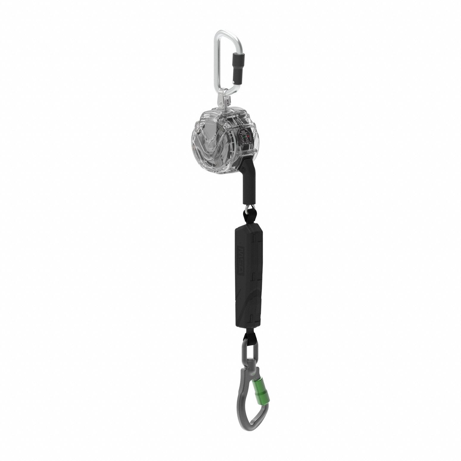 Self-Retracting Lifeline: Aluminum Carabiner Anchor, Harness Aluminum Carabiner, 10 ft Line