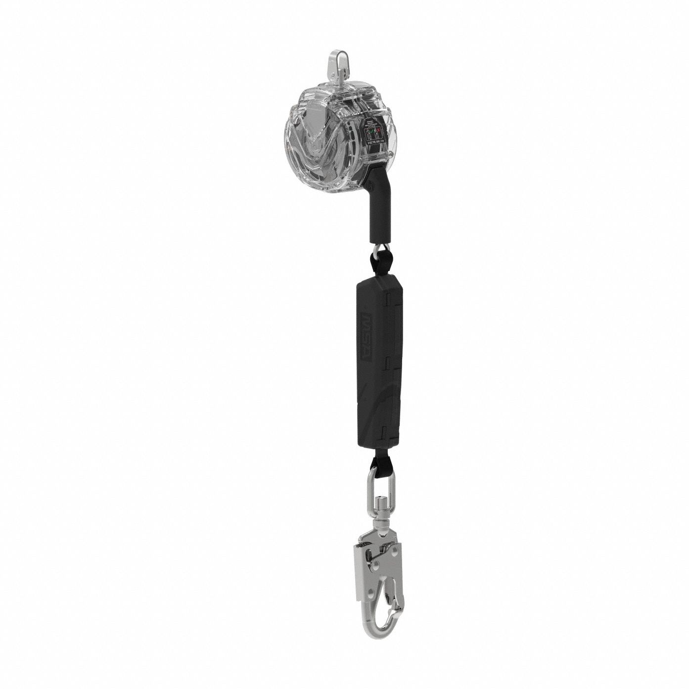 Self-Retracting Lifeline: Aluminum Snap Hook Anchor, Harness Steel, 10 ft Line, 310 lb Capacity
