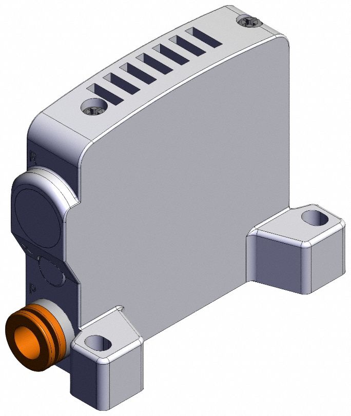 Side End Plate: 0.1 MPa to 0.7 MPa, -10°C to 50°C, 2 Ports, VVQC1000-2A-1-N9-S, VQC1000/2000 Series