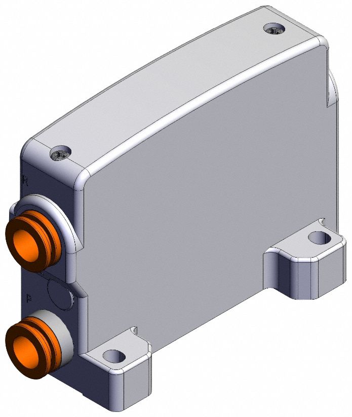 Side End Plate: Terminal Block, 0.1 MPa to 0.7 MPa, -10°C to 50°C, 2 Ports, VVQC2000-2A-1-N11