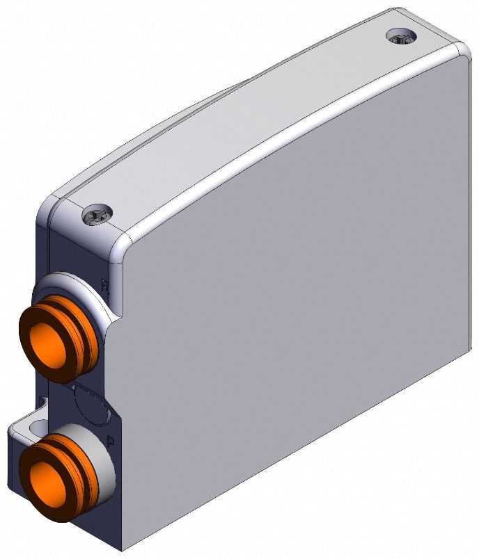 Side End Plate: 0.1 MPa to 0.7 MPa, -10°C to 50°C, 2 Ports, VVQC2000-3A-1-N11, VQC1000/2000 Series
