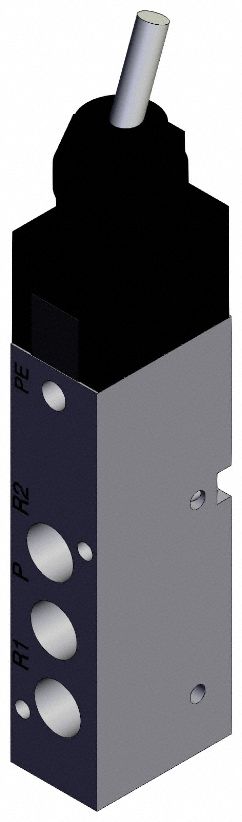 Shuttle Valve: VZM500 Series, Toggle Actuator, 5 Ports, 1/8 in NPT, 0.7 MPa Op Pressure -  Max