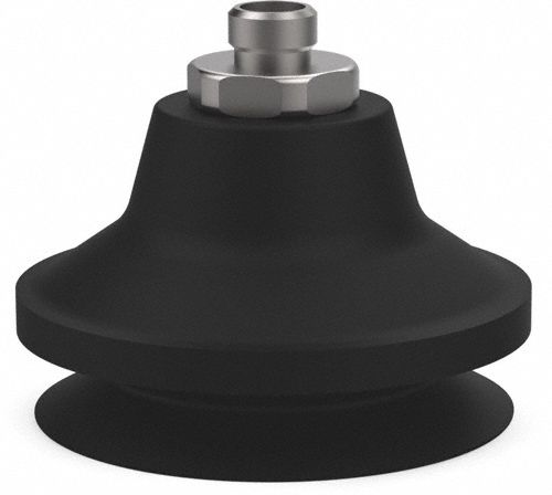 Vacuum Pad Assembly: G1/8 in, 50.04 mm Pad Dia, NBR, Black, 14.48 mm Pad Ht, 50A