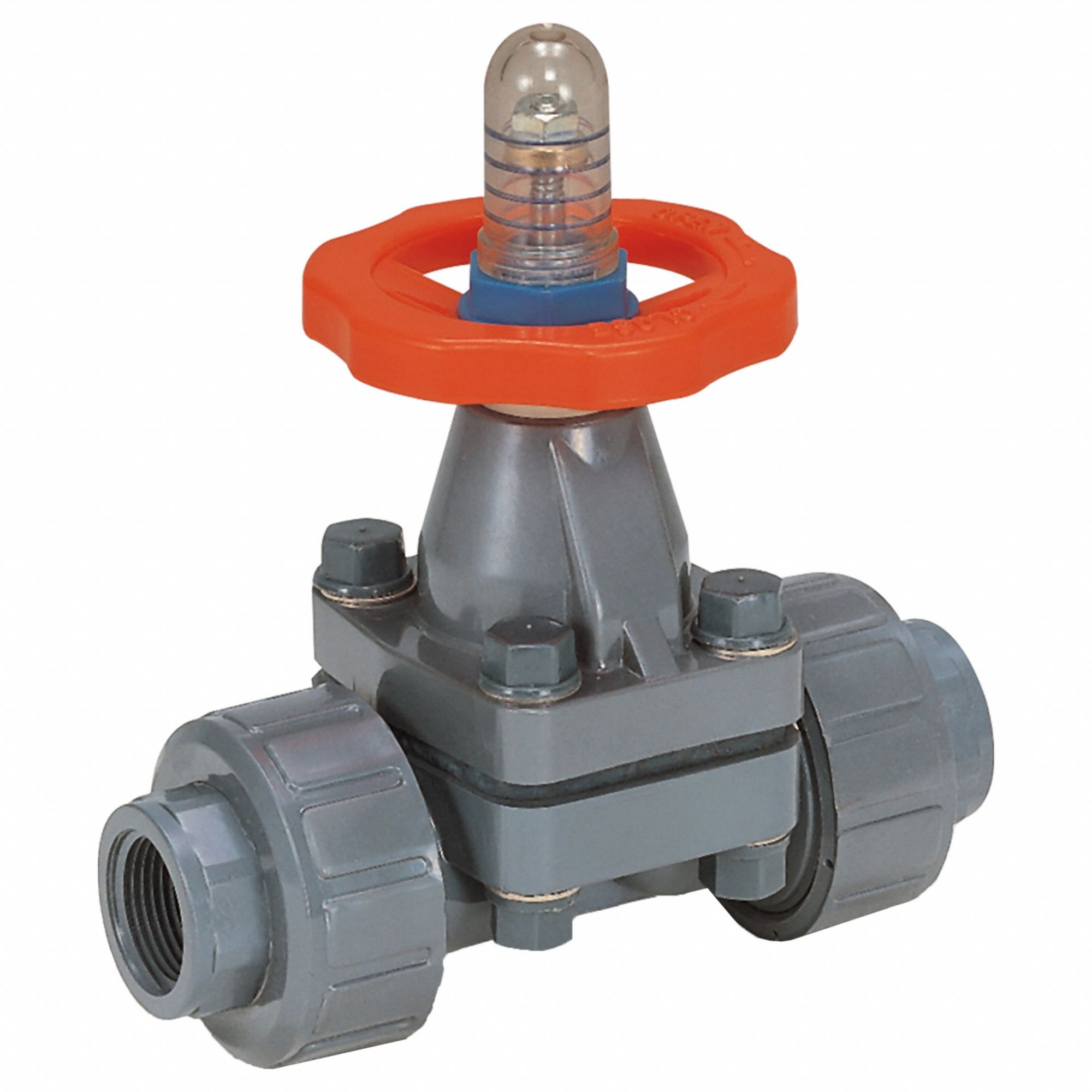HAYWARD, 2Way, PVC Diaphragm Valve w/PTFE Diaphragm, FPM Seals, socket