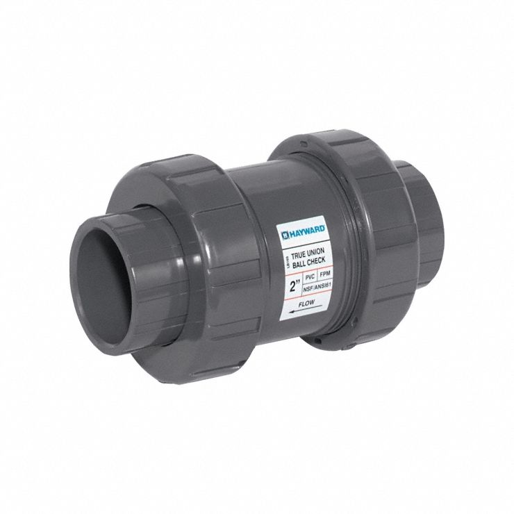 Check Valve: Ball, Inline Valve Body, CPVC, 6 in Pipe Size, Flange x Flange, For Water Media