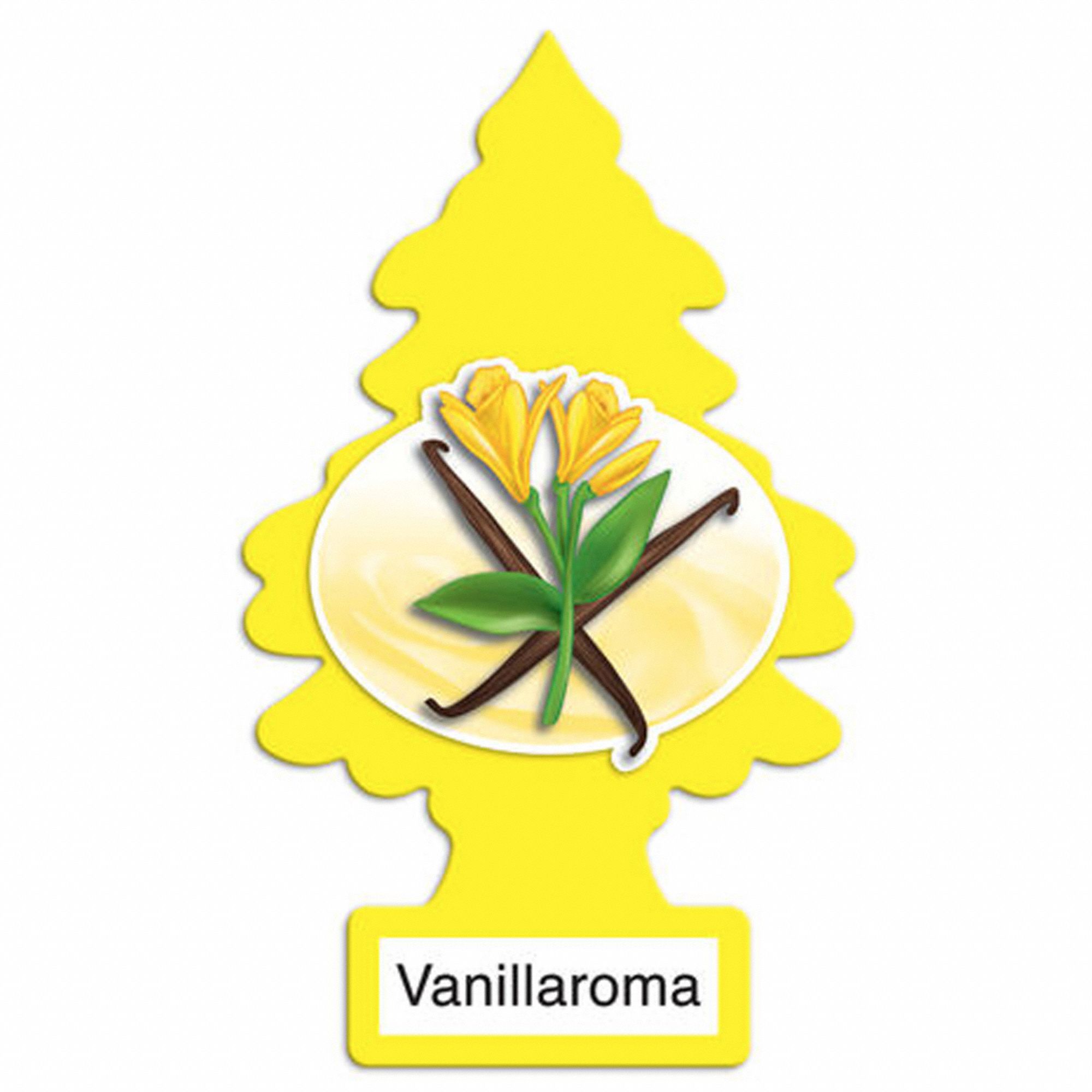 Air Freshener: Vanilla, Yellow, Card with String Air Freshener