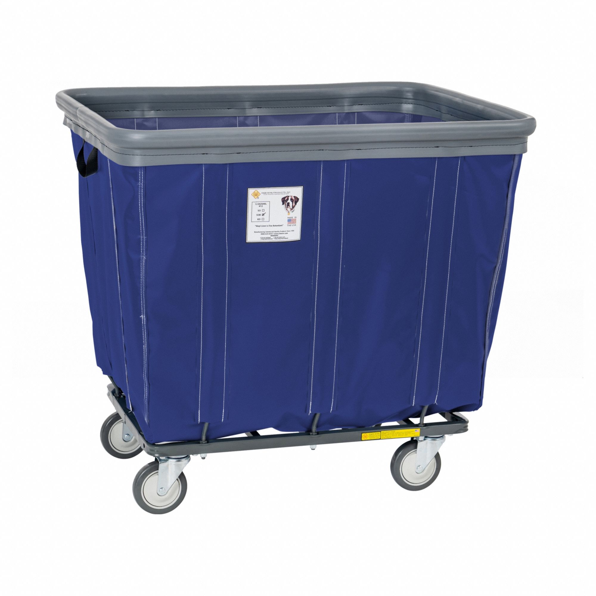 VINYL BASKET TRUCK, AIR CUSHION BUMPER, 12½ CU FT CAPACITY, 350 LB LOAD CAPACITY