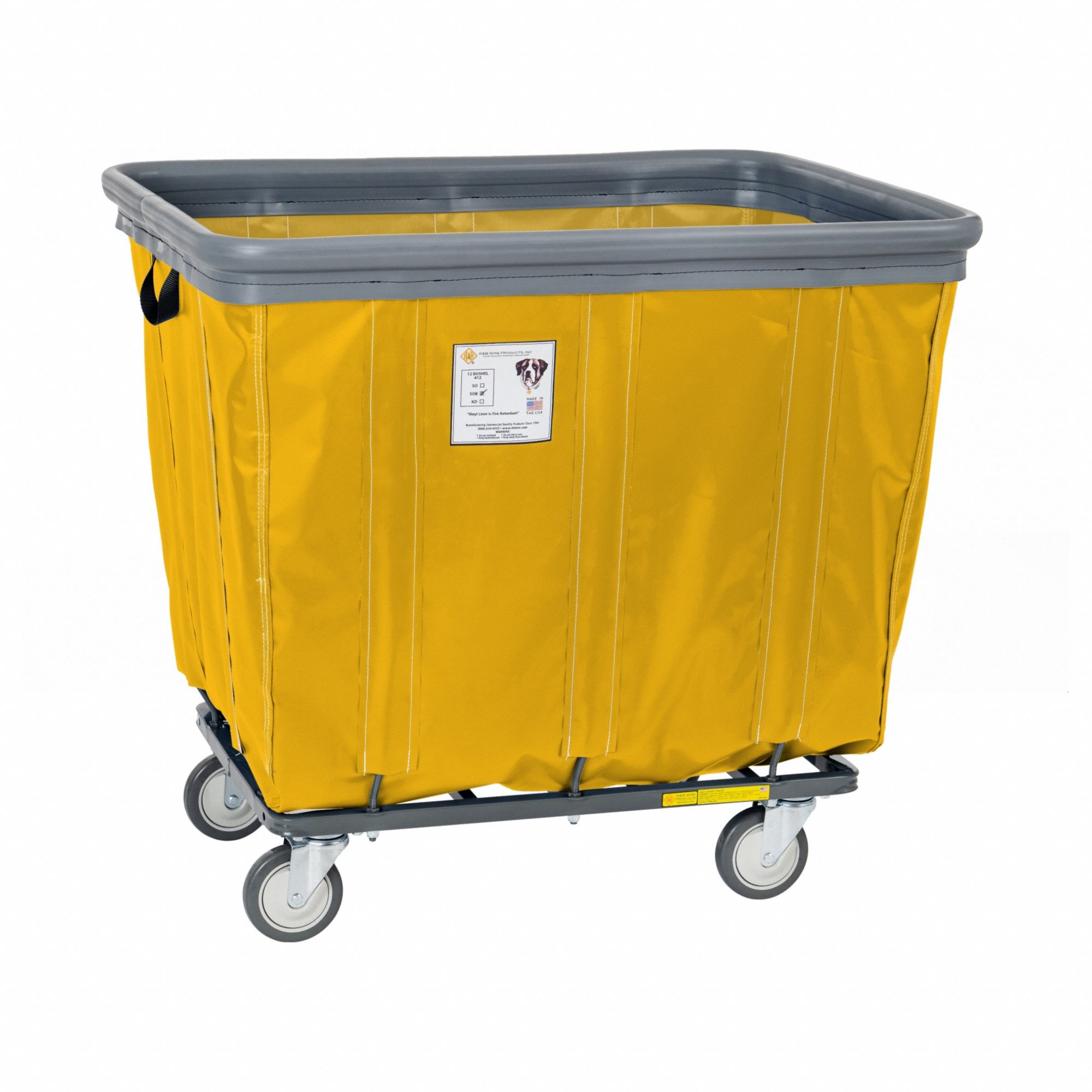 VINYL BASKET TRUCK, AIR CUSHION BUMPER, 10 CU FT CAPACITY, 300 LB LOAD CAPACITY