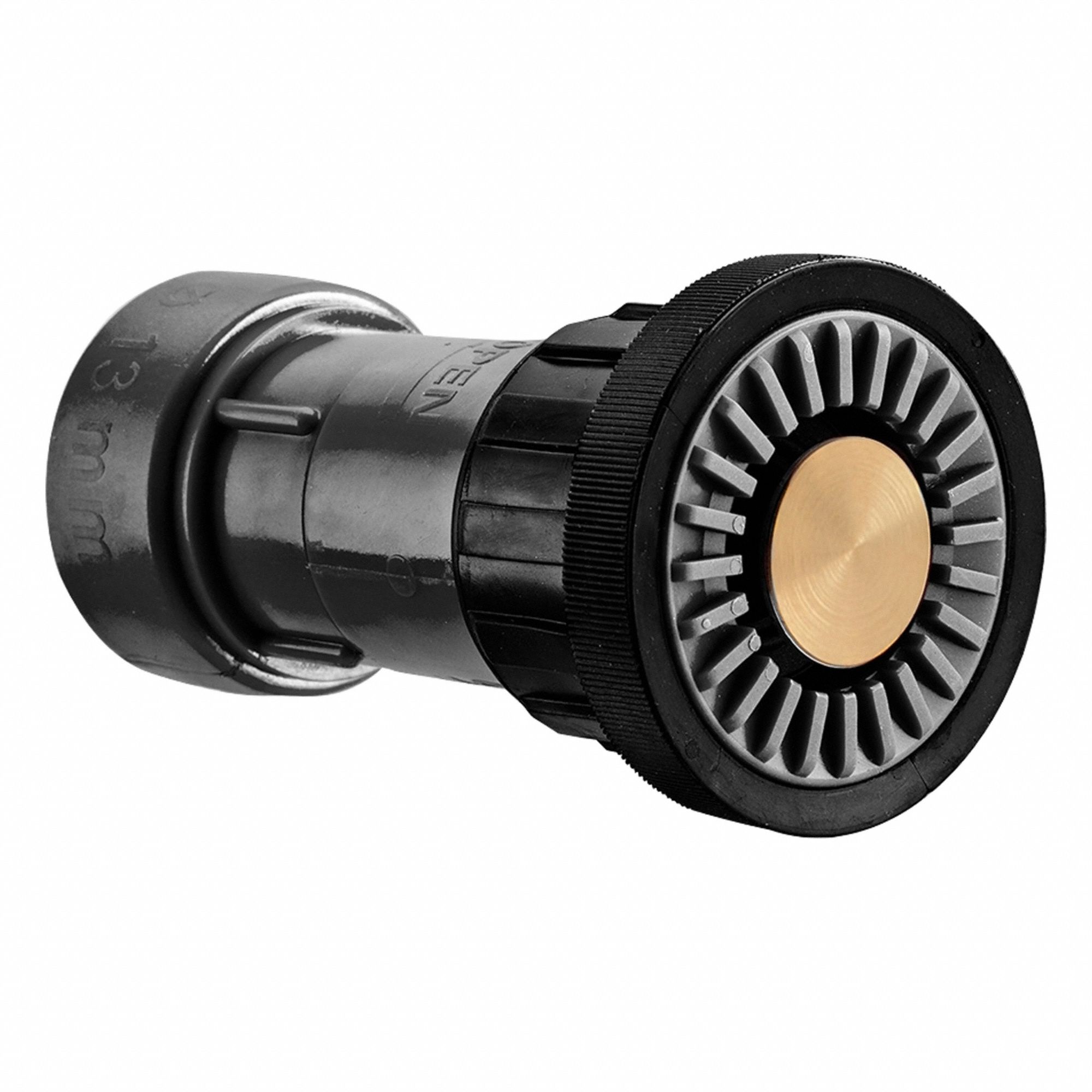 Fire Hose Nozzle, 100 psi, Black