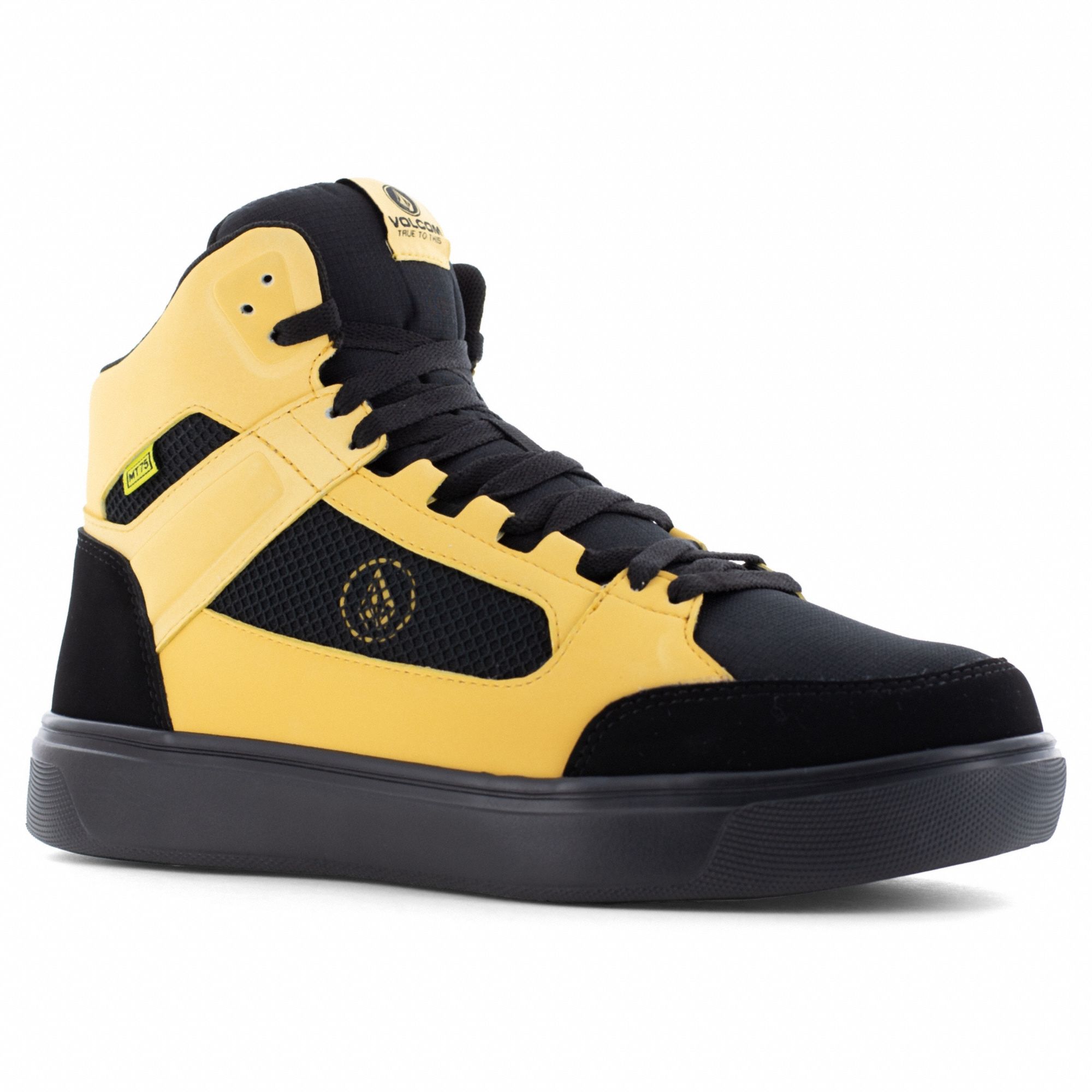 Athletic High-Top Shoe: Men's, Size 10 1/2, M, Black, Composite Toe Cap, Removable Insole