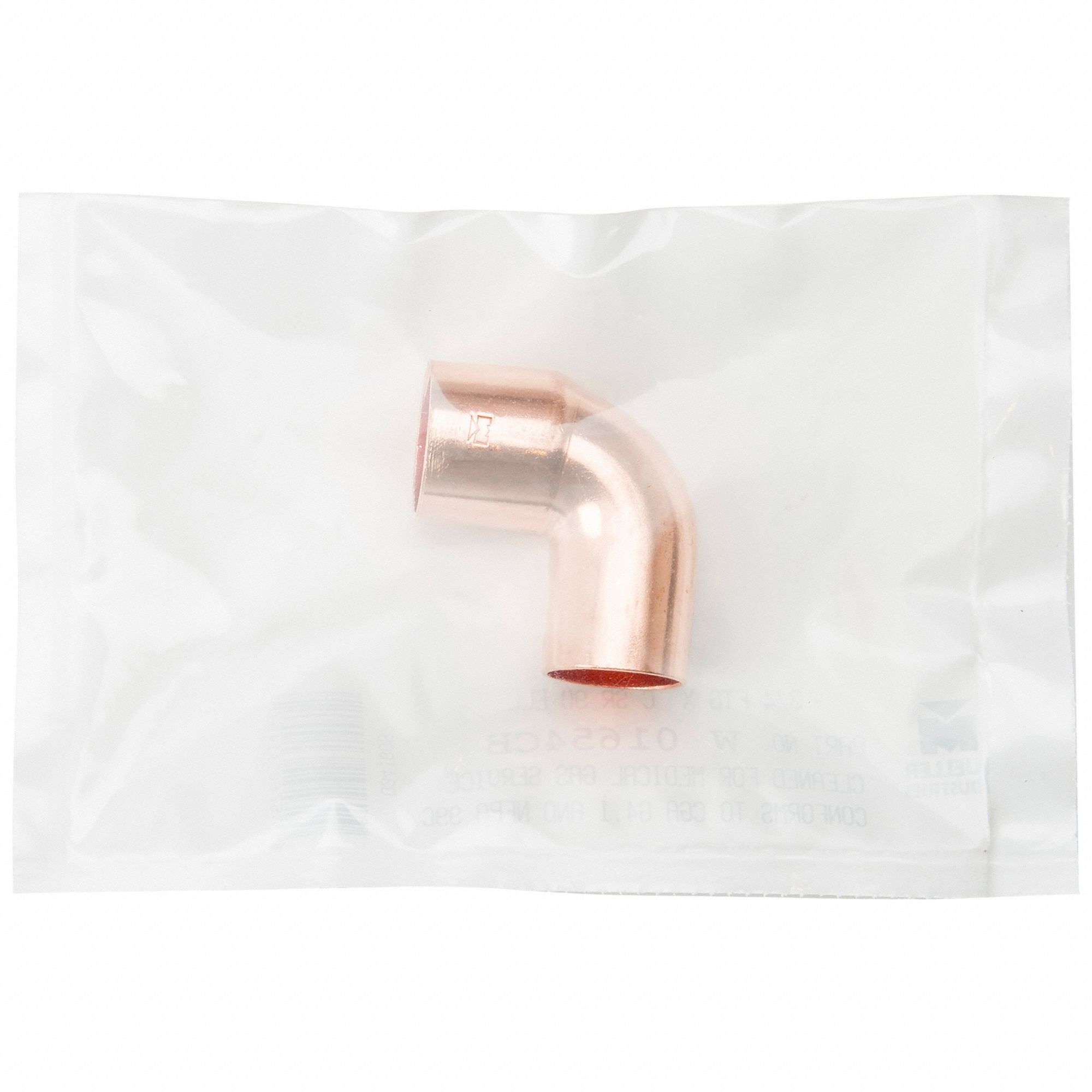 Sweat Fitting Elbow: 1 in CTS x 1 in CTS, Cup x FTG, No Center Stop, Wrot Copper