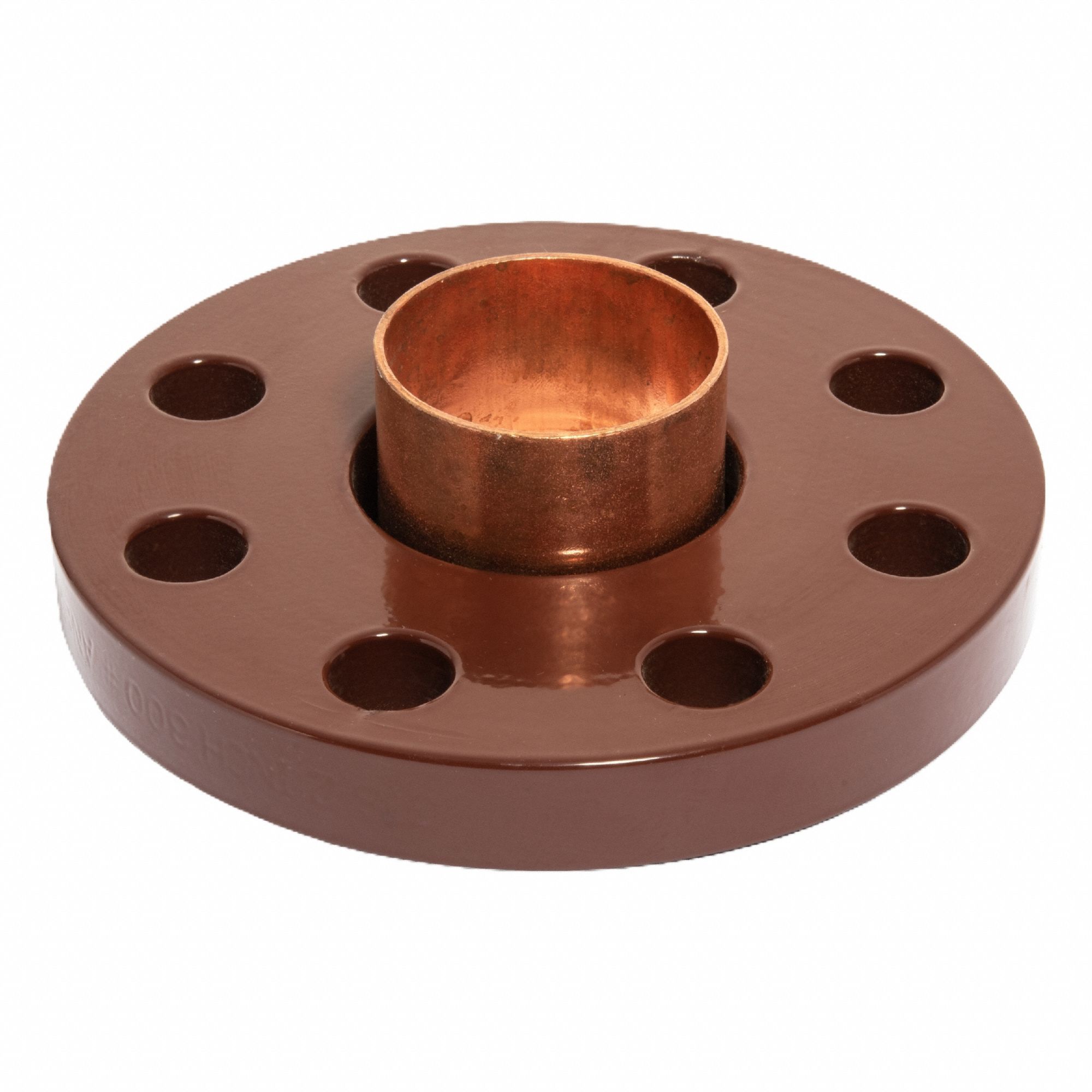 Sweat Fitting Adapter: 2 in CTS x 2 in CTS, Cup x Flange, No Center Stop, Wrot Copper