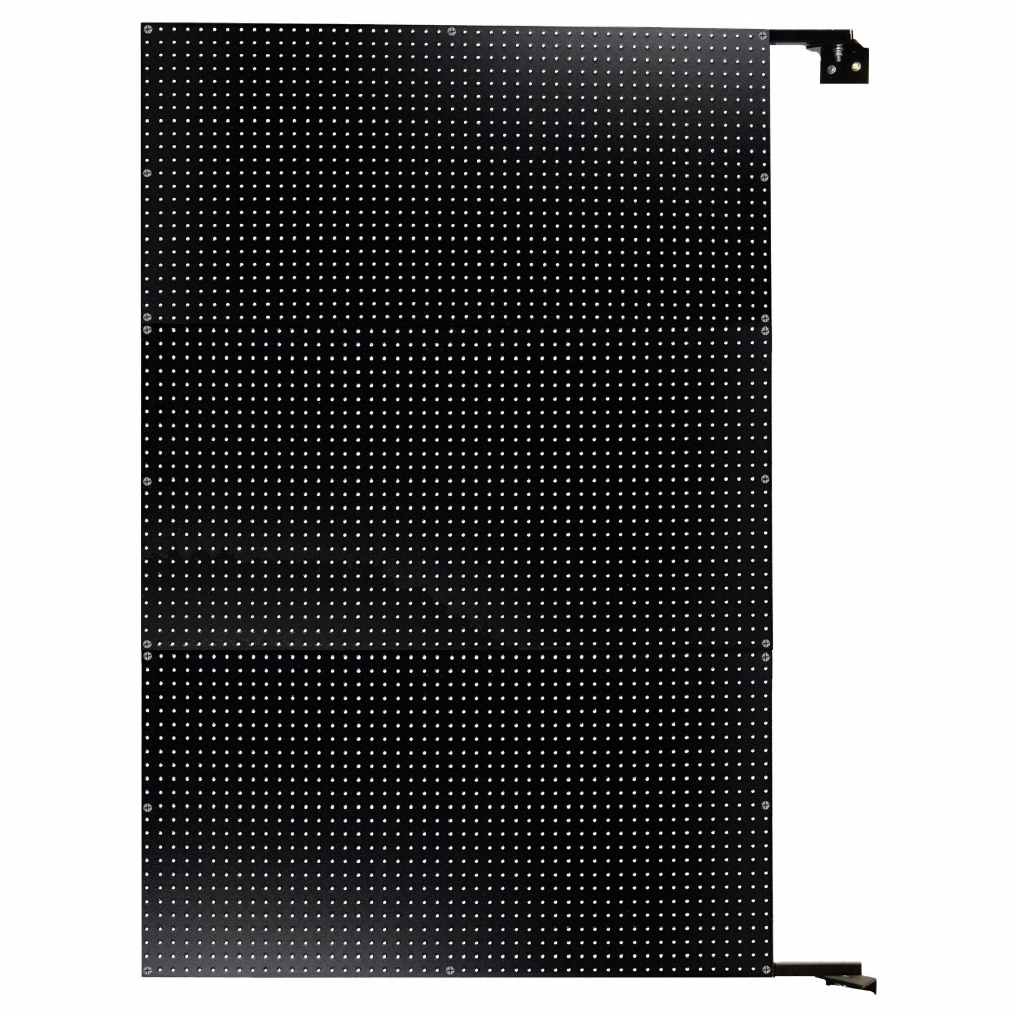 Pegboard Swing Panel: Round, 1/4 in Peg Hole Size, 72 in x 48 in x 1 1/2 in, Black