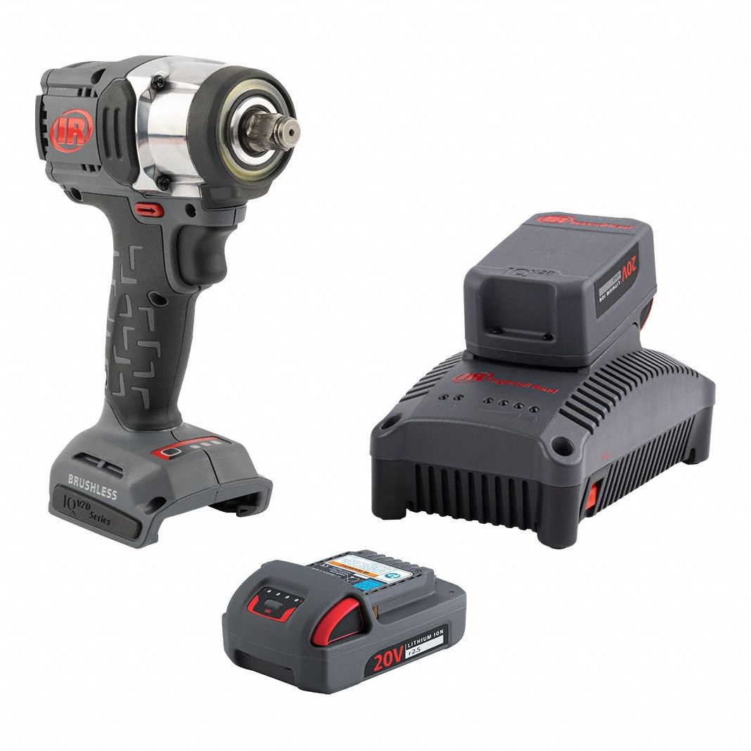 Impact Wrench Kit: 1/2 in Drive Size, 321 ft-lb Fastening Torque, Brushless, IQV20™