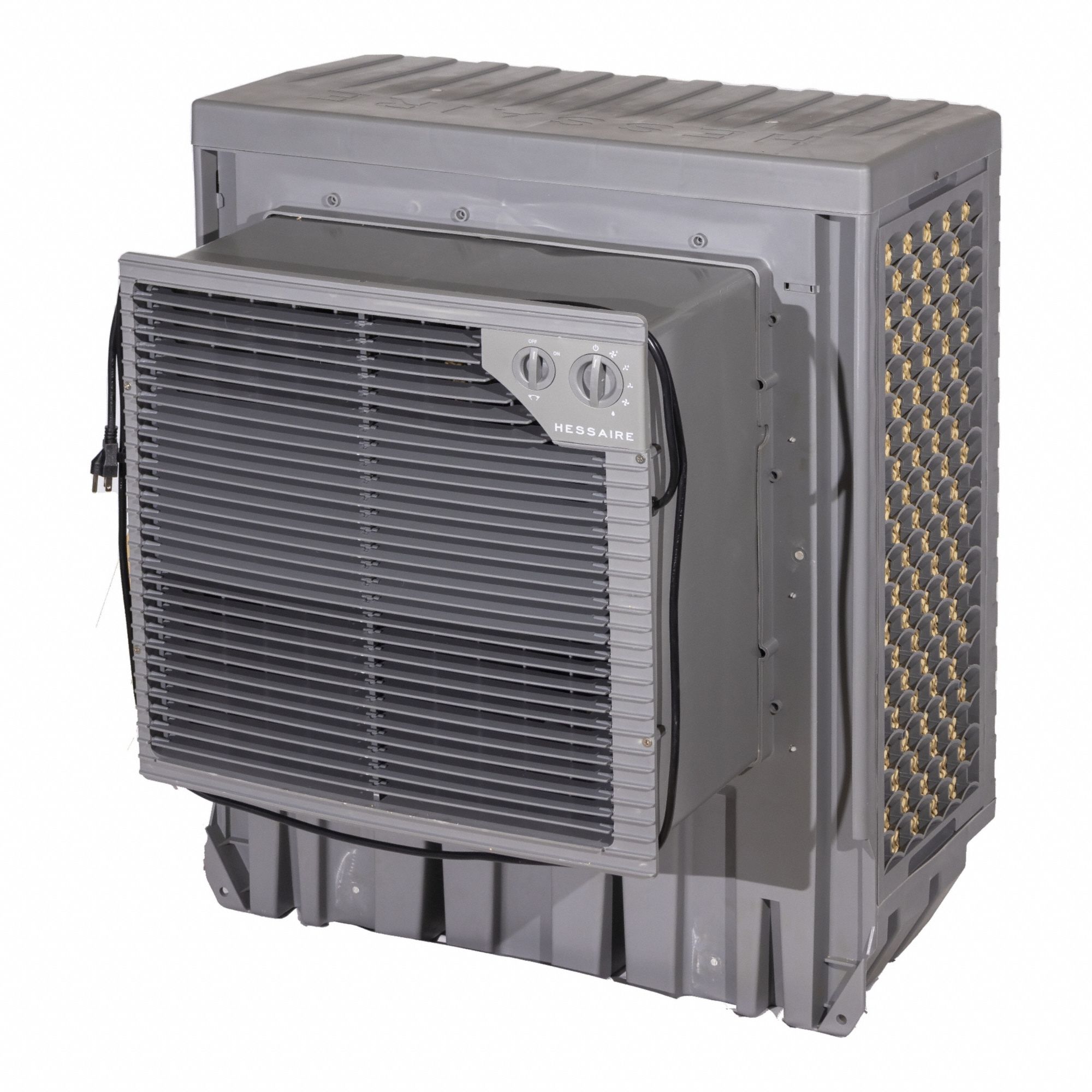 Ducted Evaporative Cooler: 1, 000 sq ft – 1, 600 sq ft, 36 in x 30 in x 27 in, 1/3 hp HP